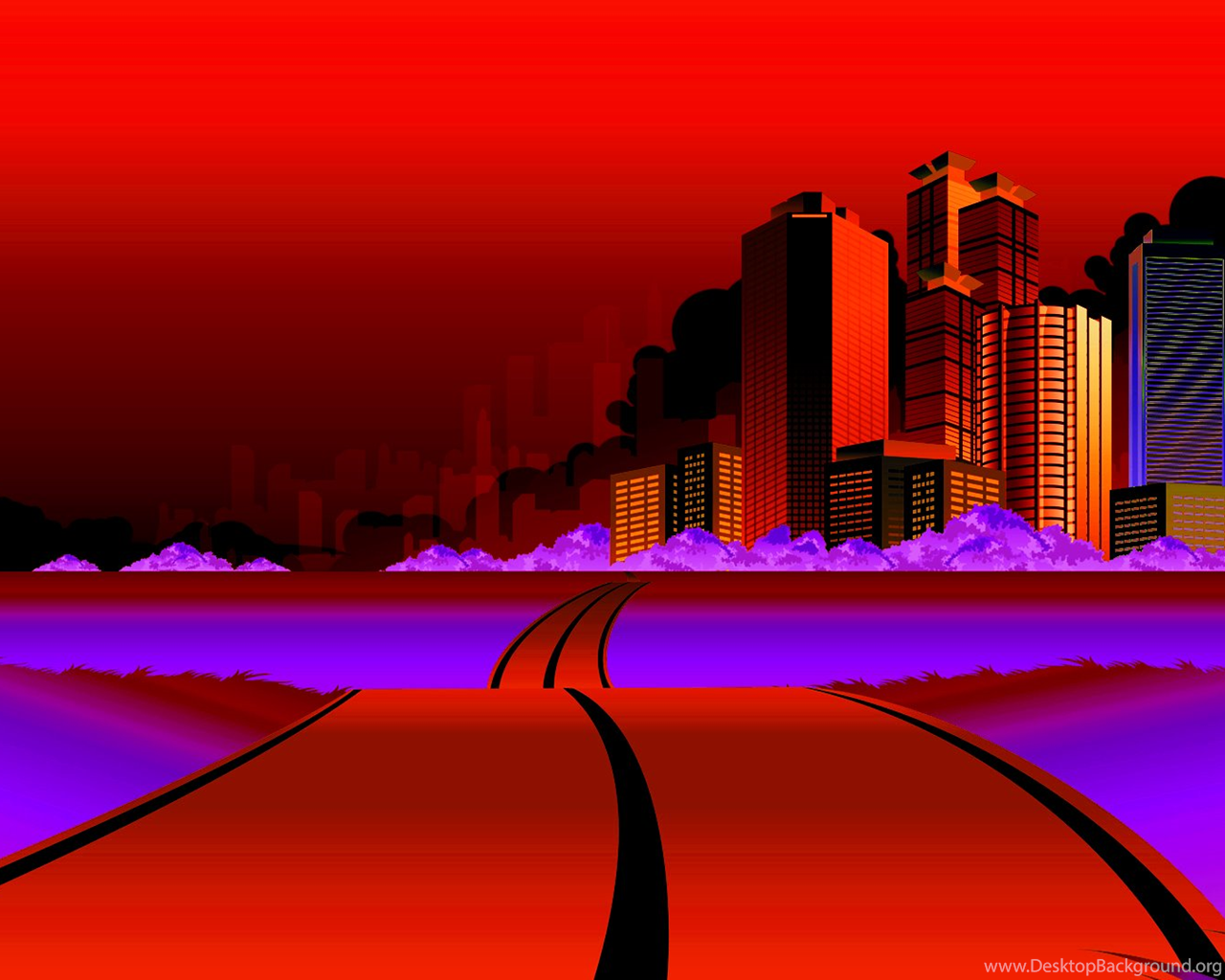 Vector City Wallpaper By Charlie Henson Desktop Background