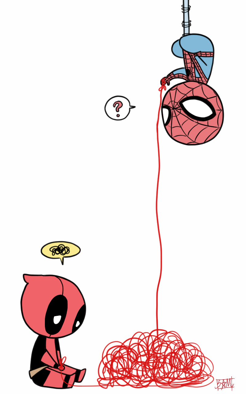 Spider Man And Deadpool. Spideypool. <3. Spideypool, Red Team, Spiderman