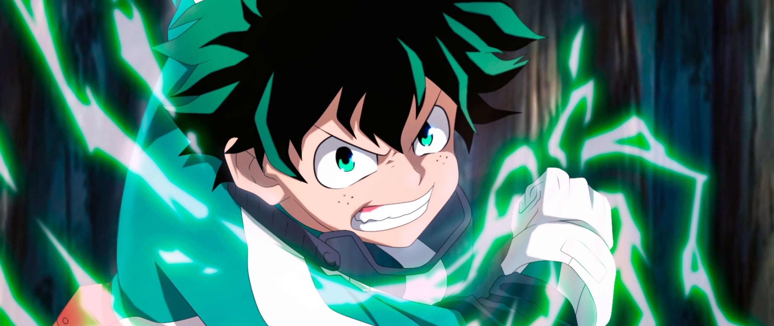 Download 2560x1080 wallpaper izuku midoriya, angry, anime boy, art, dual wide, widescreen, 2560x1080 HD image, background, 10003