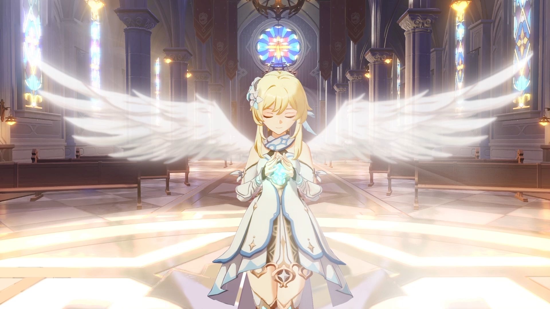Genshin Impact 原神- Cathedral Angel 大聖堂の天使1080P [Wallpaper Engine Anime]