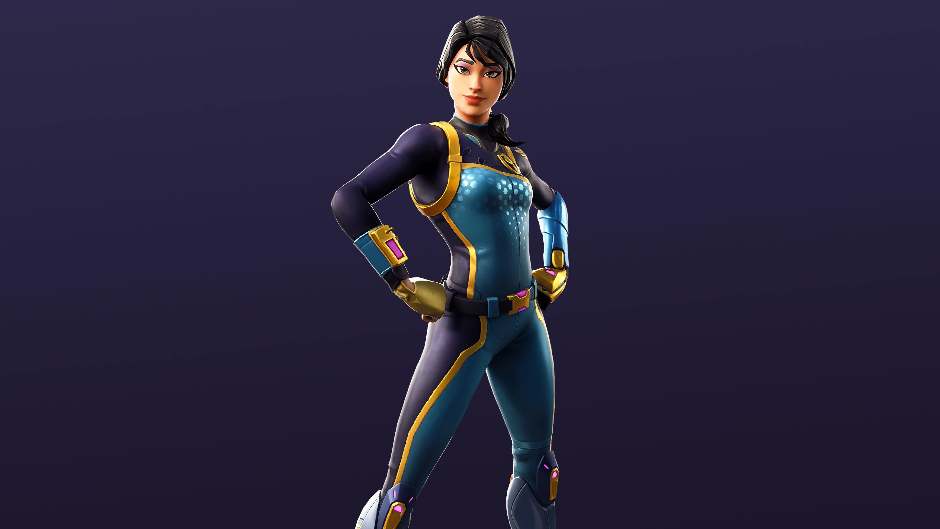 Fortnite Bolt Skin Outfit UHD 4K Wallpaper