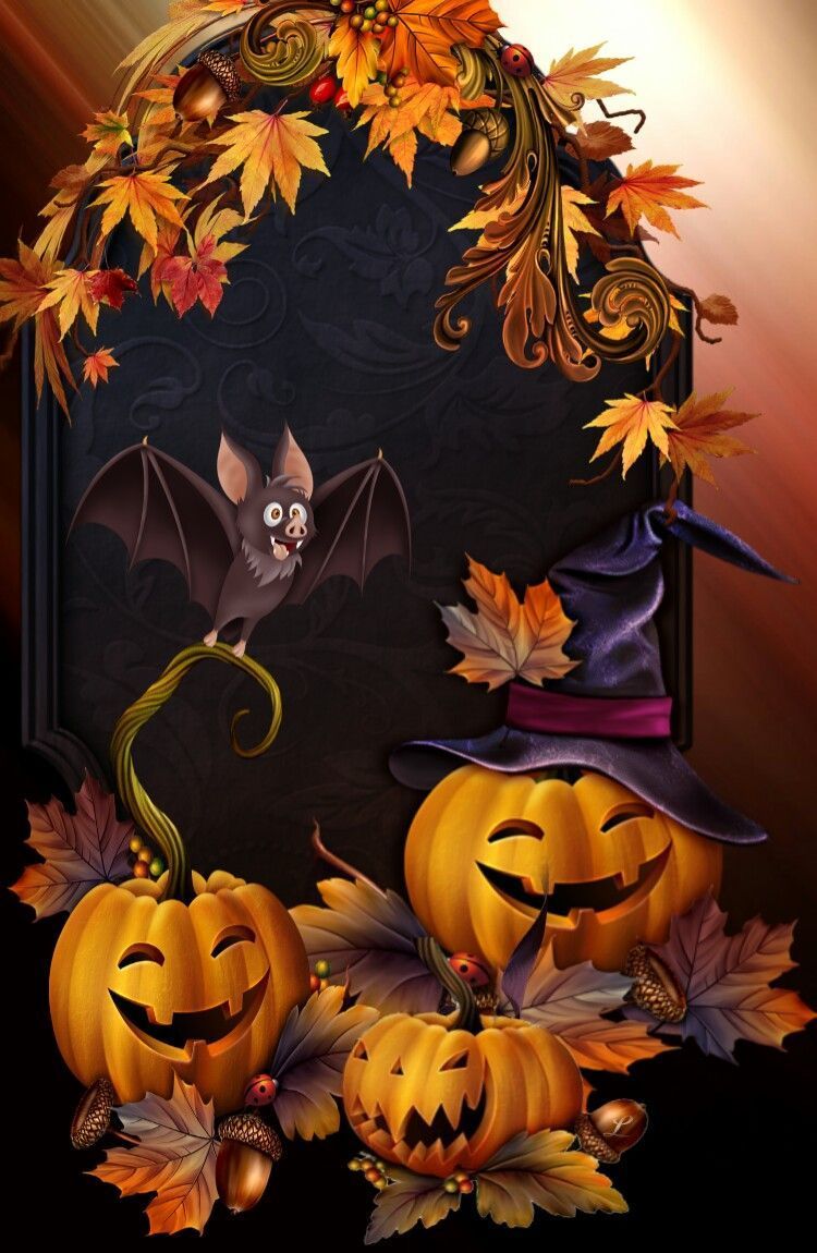 Wallpaper.By Artist L. #happyfallyallwallpaper en 2020. Pantallas de halloween, Arte de halloween, Gato de halloween
