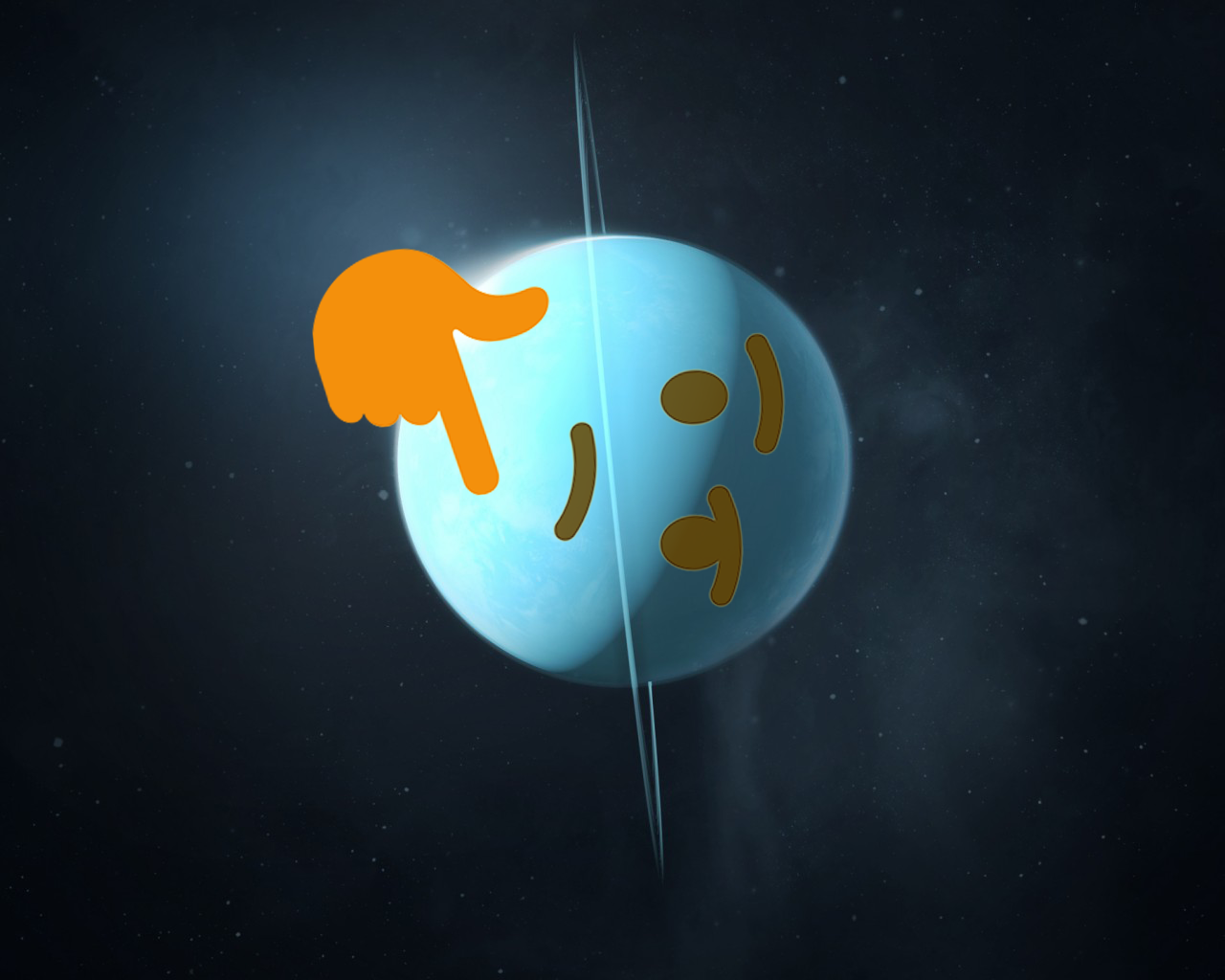 thinking Uranus. Thinking Face Emoji