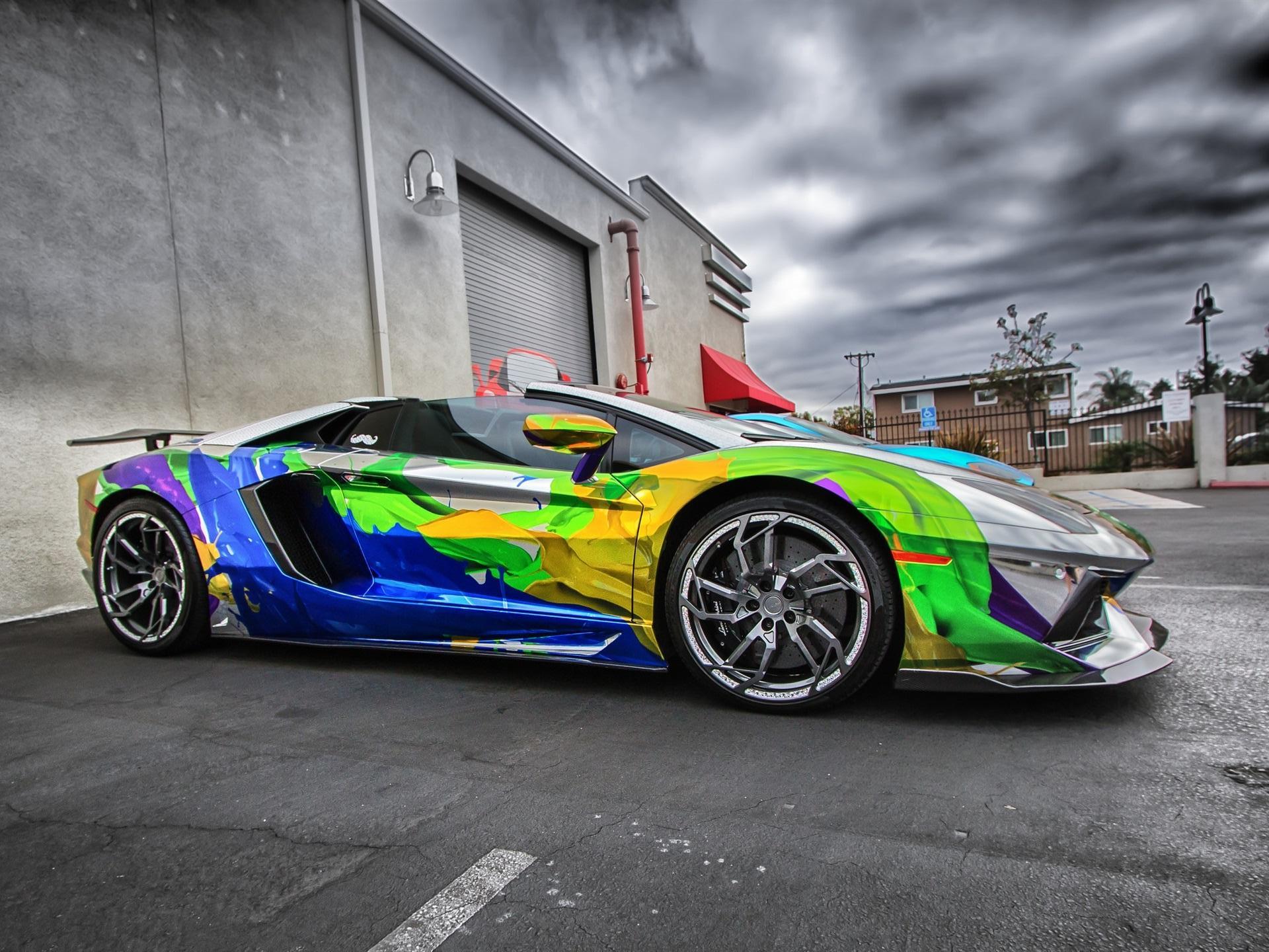 Colorful Lamborghini FREE Picture