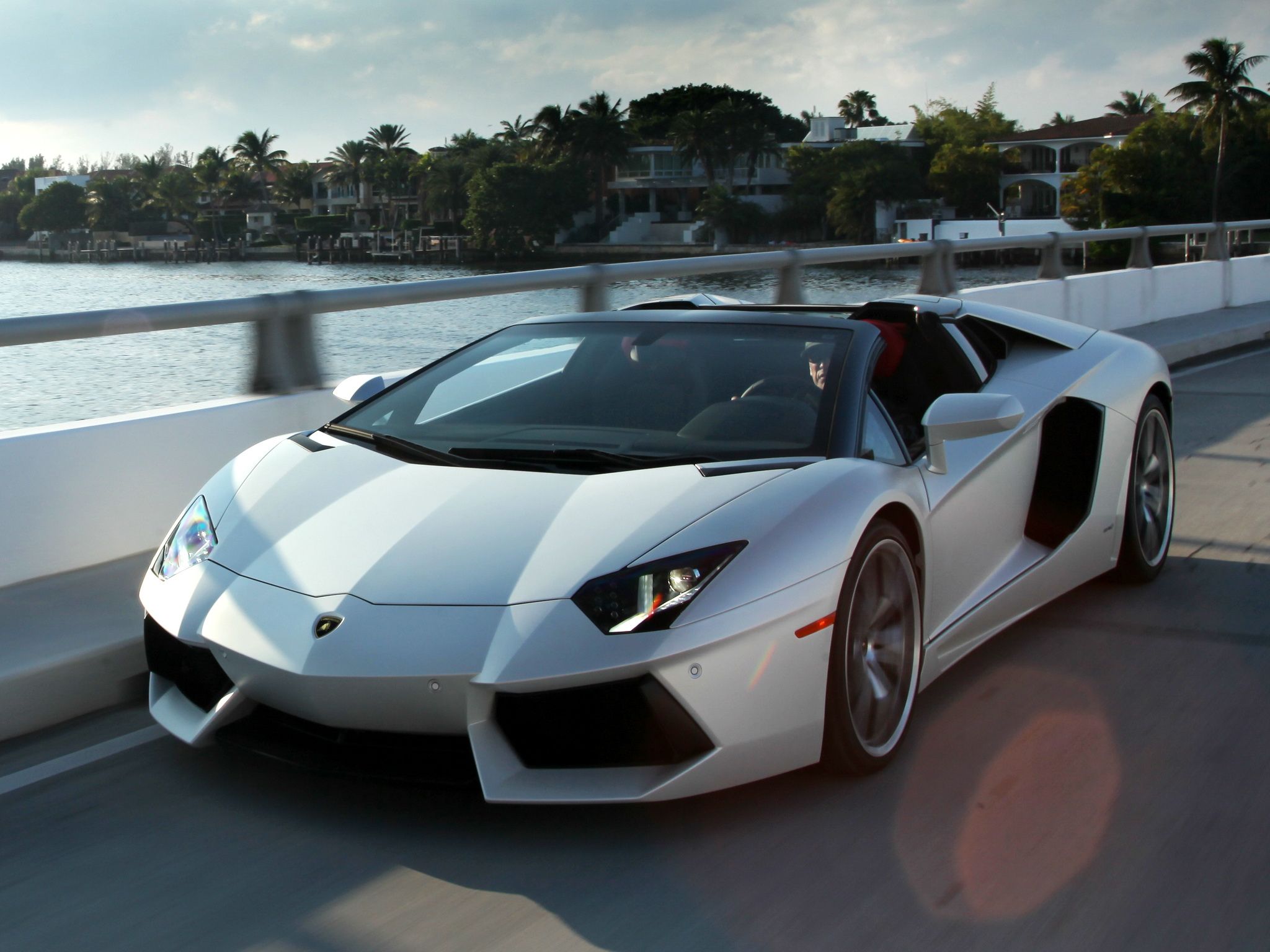 Lamborghini, Aventador, Roadster, Supercar, Silver Wallpaper HD / Desktop and Mobile Background