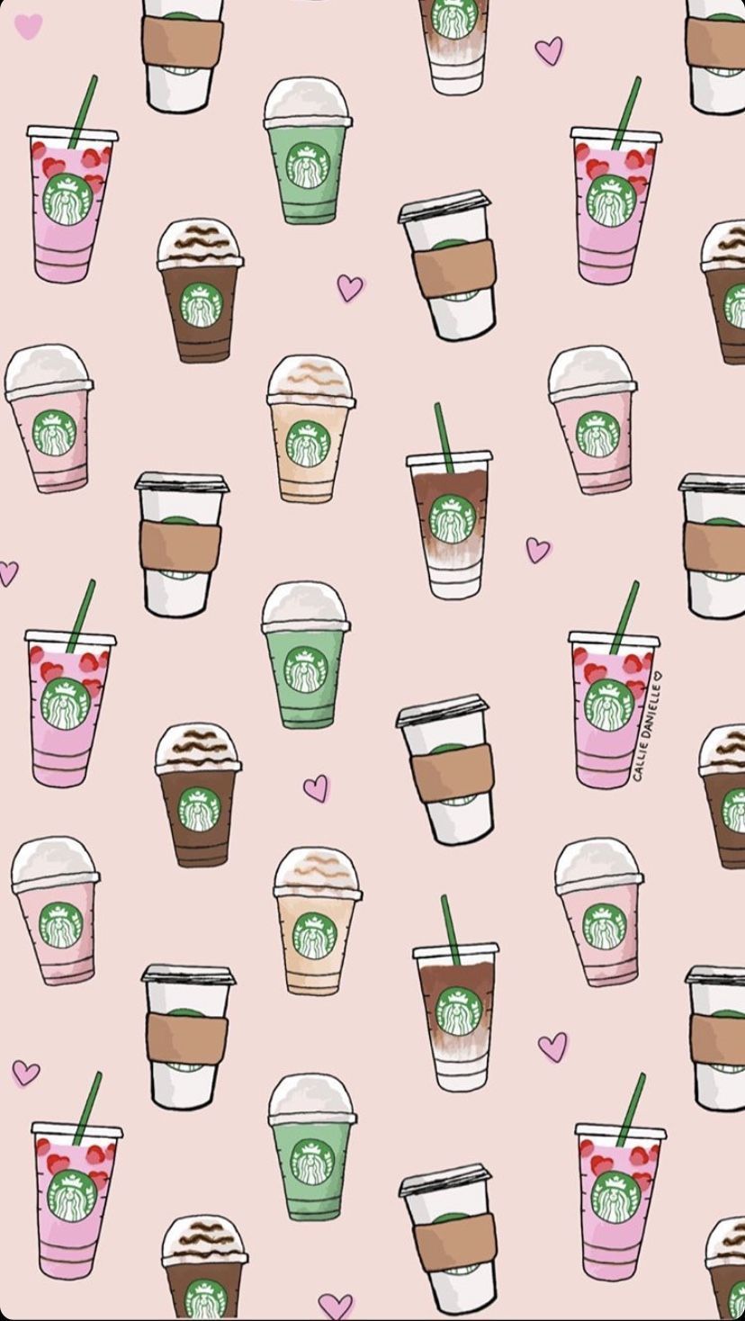 iPhone Wallpaper, Cute Background, Starbucks #backgroundforphones. Cute background for iphone, Coffee wallpaper iphone, Starbucks wallpaper