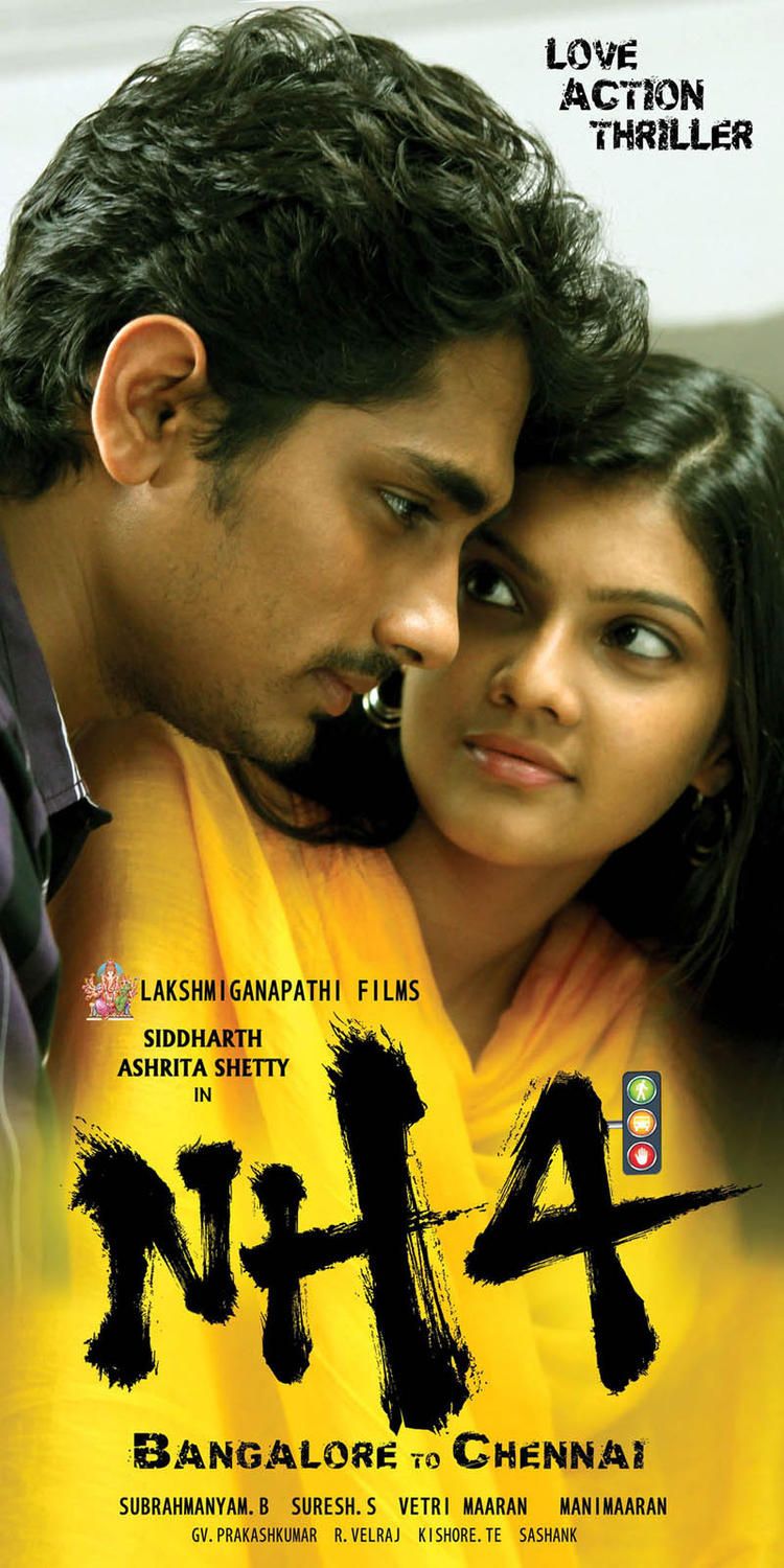 Siddharth And Ashritha Dazzling Look In NH4 Movie Wallpaper, Udhayam NH4 Movie Latest Posters