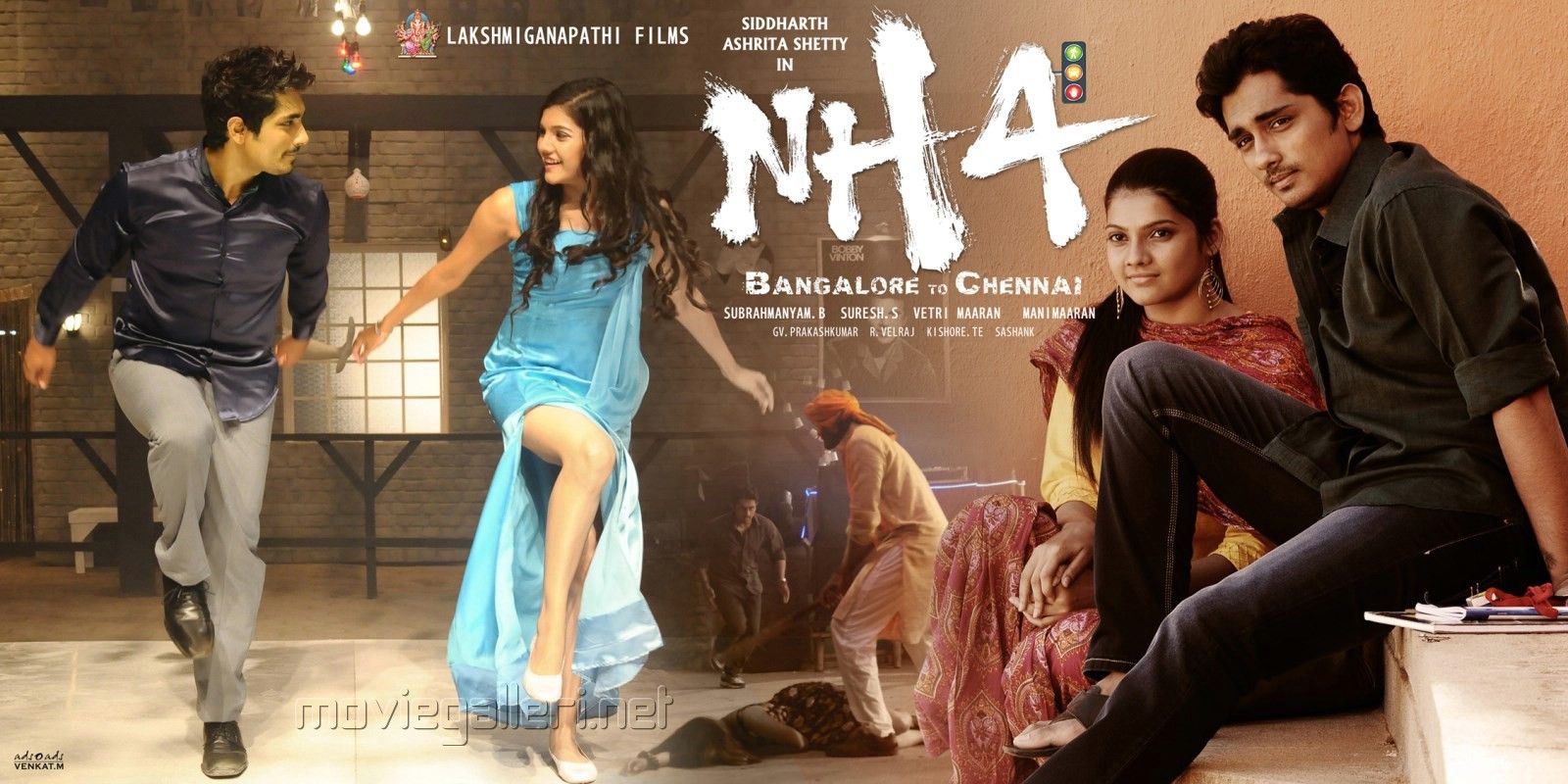 NH4 Telugu Movie Posters. Wallpaper. Siddharth. Ashrita Shetty. New Movie Posters