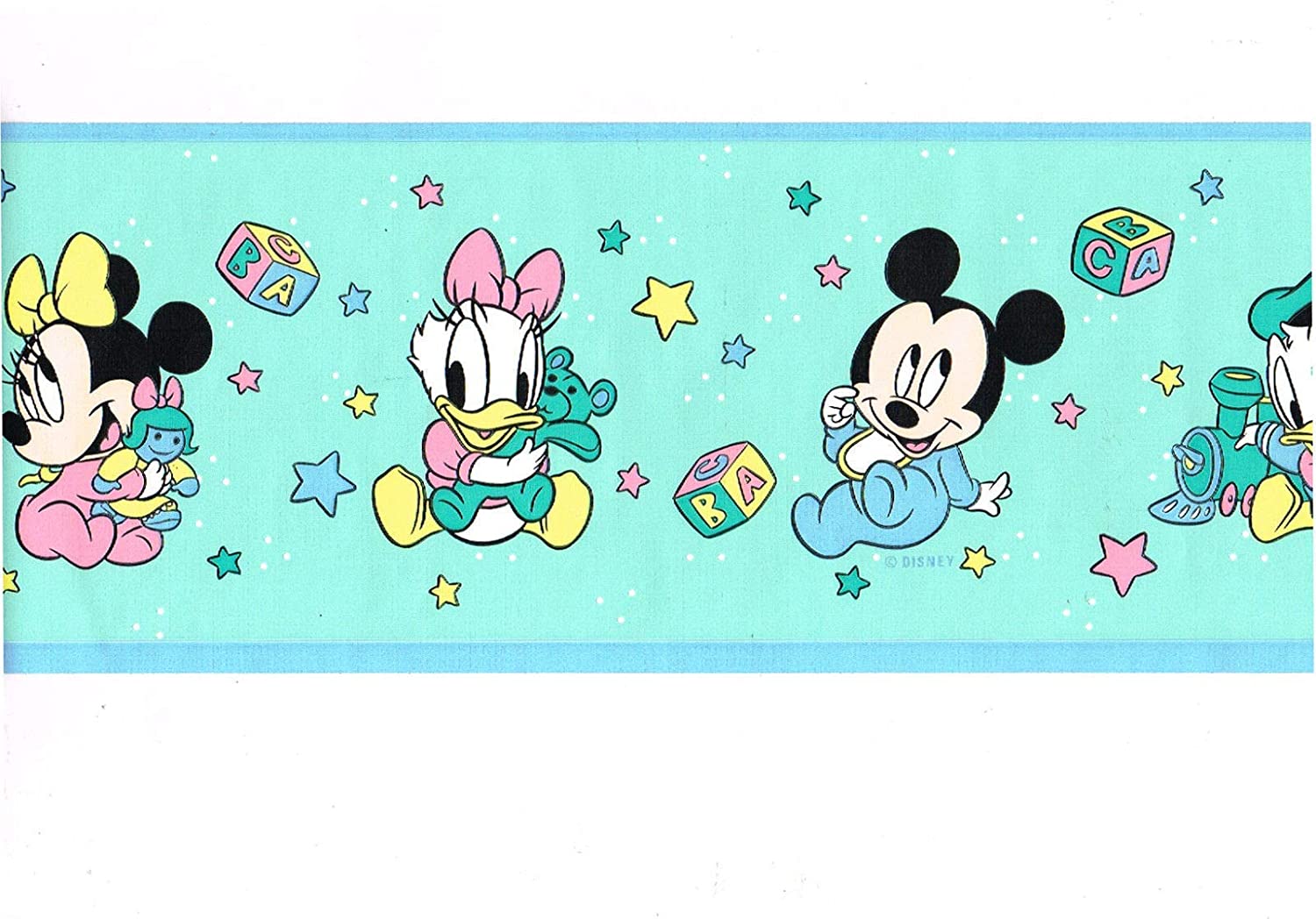 Disney Babies Wallpaper Border 8.5 Sq Feet Minnie Mouse, Mickey Mouse and Other Disney Characters: Kitchen & Dining