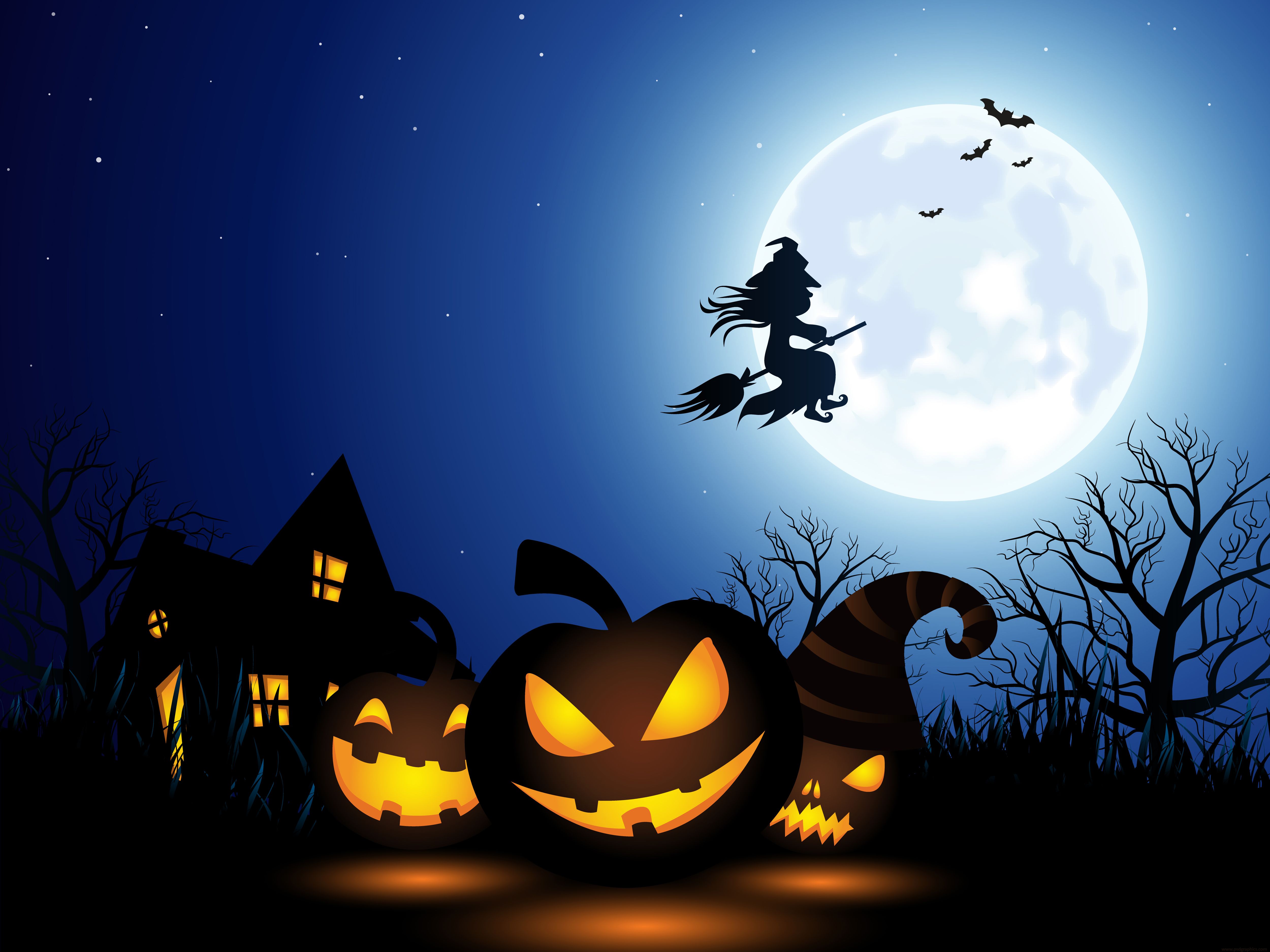 Halloween Illustration Wallpapers - Wallpaper Cave