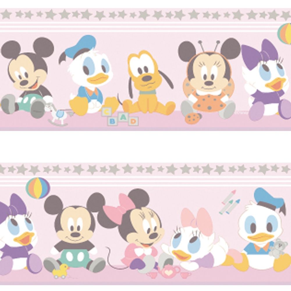 Official Disney Baby Mickey Minnie Mouse Childrens Nursery Wallpaper Border MK3500 2. I Want Wallpaper