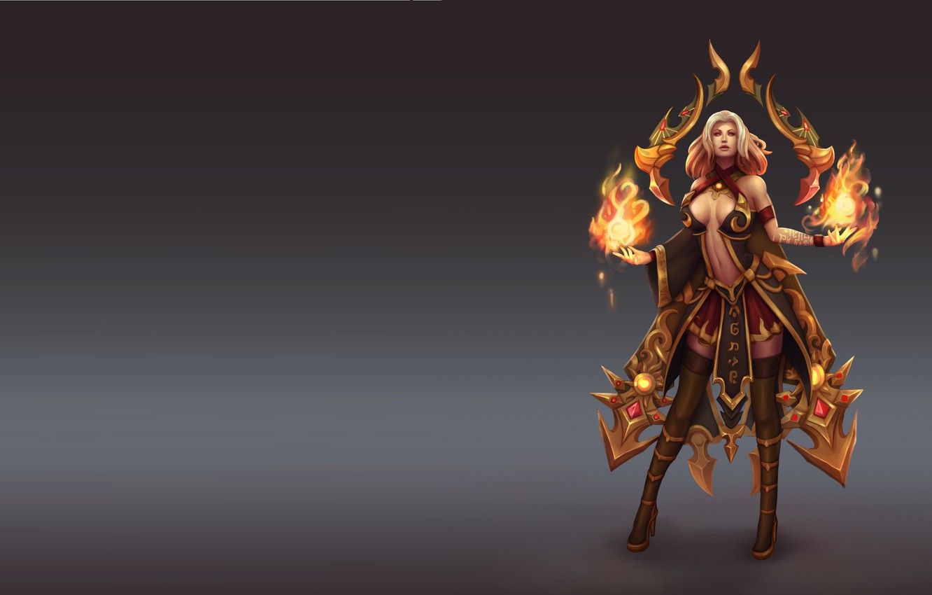 Wallpaper the game, art, fantasy, costume design, Anna the Fire Keeper, Chu Anh image for desktop, section фантастика