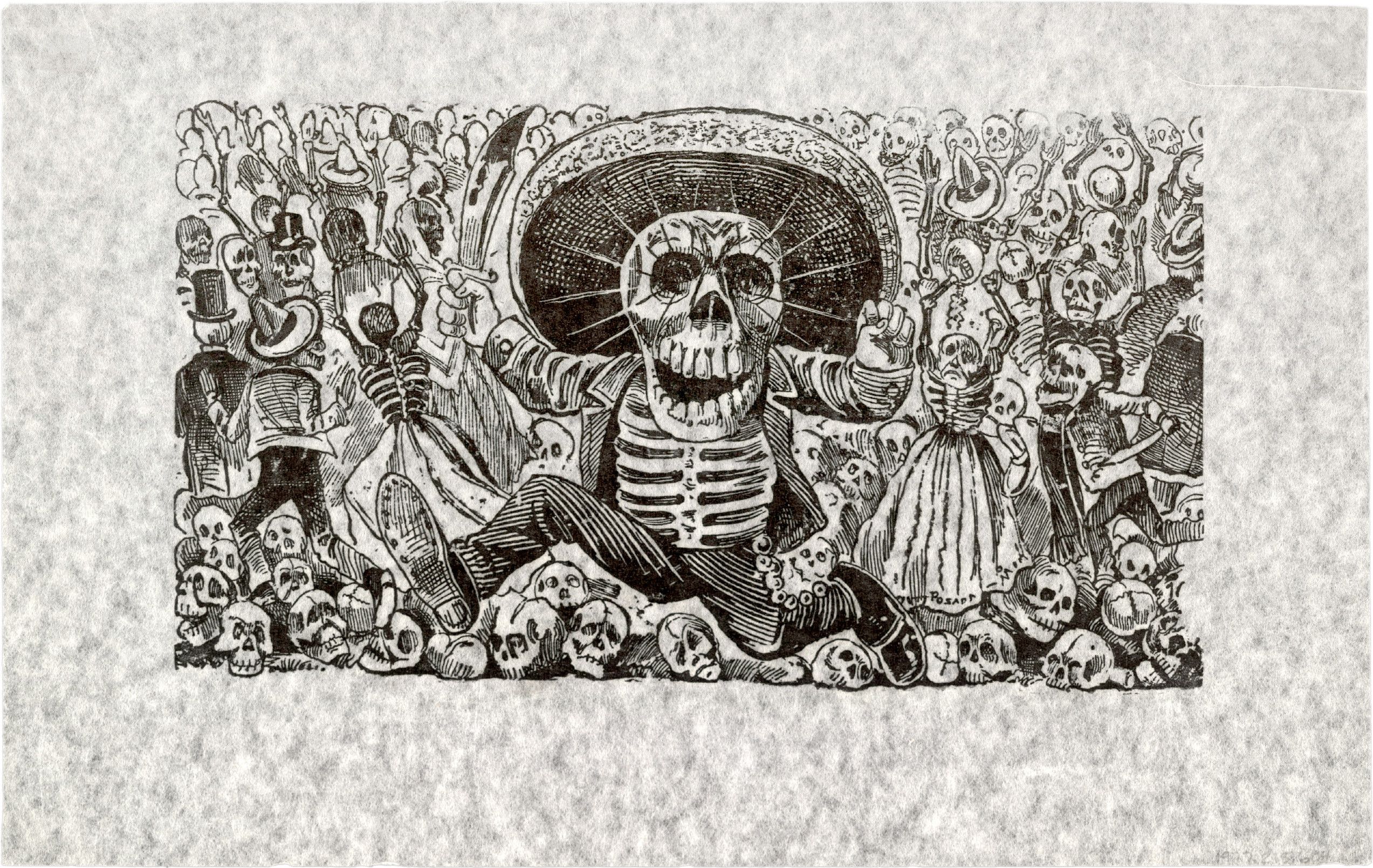 Jose Guadalupe Posada Calavera Skulls Dark Horror Wallpaper Jose Guadalupe Posada