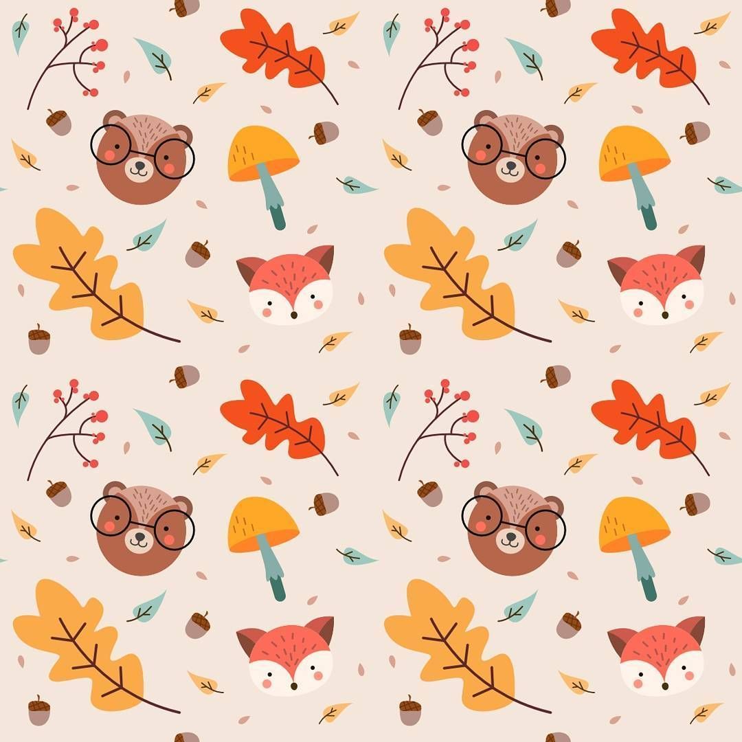 by lenartlivia. Autumn illustration, Fall wallpaper, Pattern art