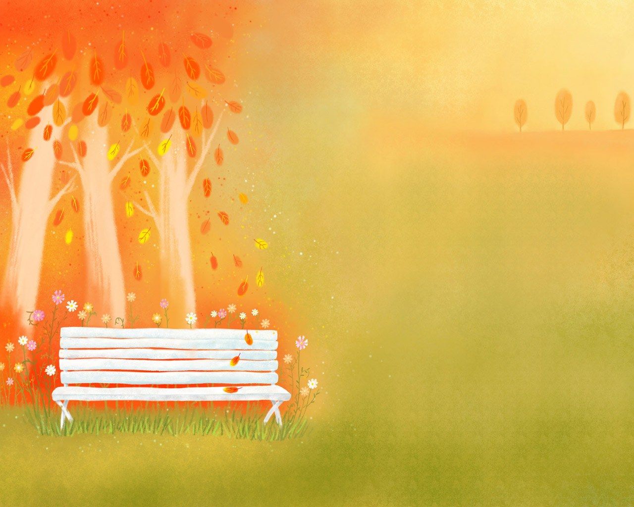 beautiful illustration of Fall Season Art illustration of Autumn 1280x1024 NO.21 Desktop Wallpaper