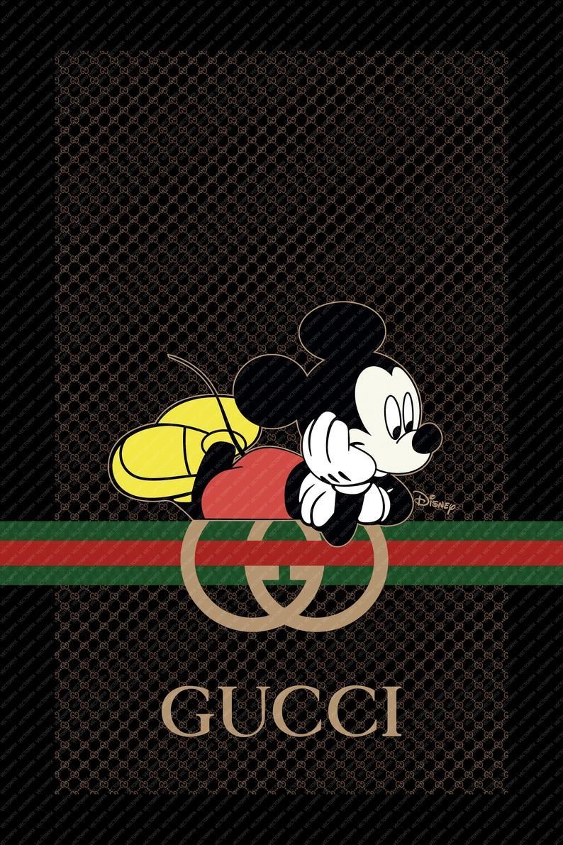 Gucci Logo Poster Gucci Home Decor Gucci Wall Art. Etsy. Printable graphic art, Etsy wall art, Mickey mouse wallpaper