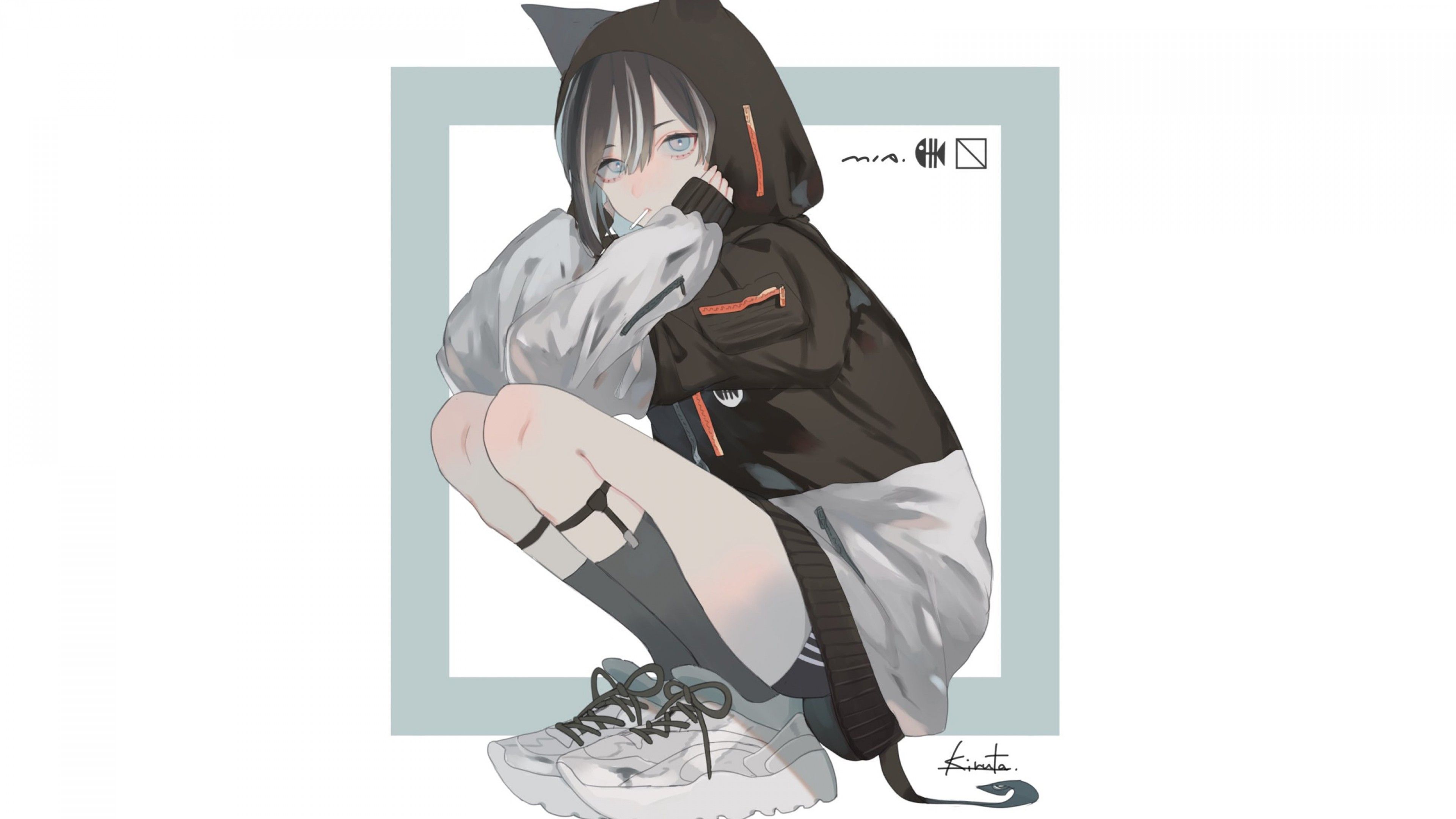 Anime girl in baggy hoodie by ShinoCsp on DeviantArt