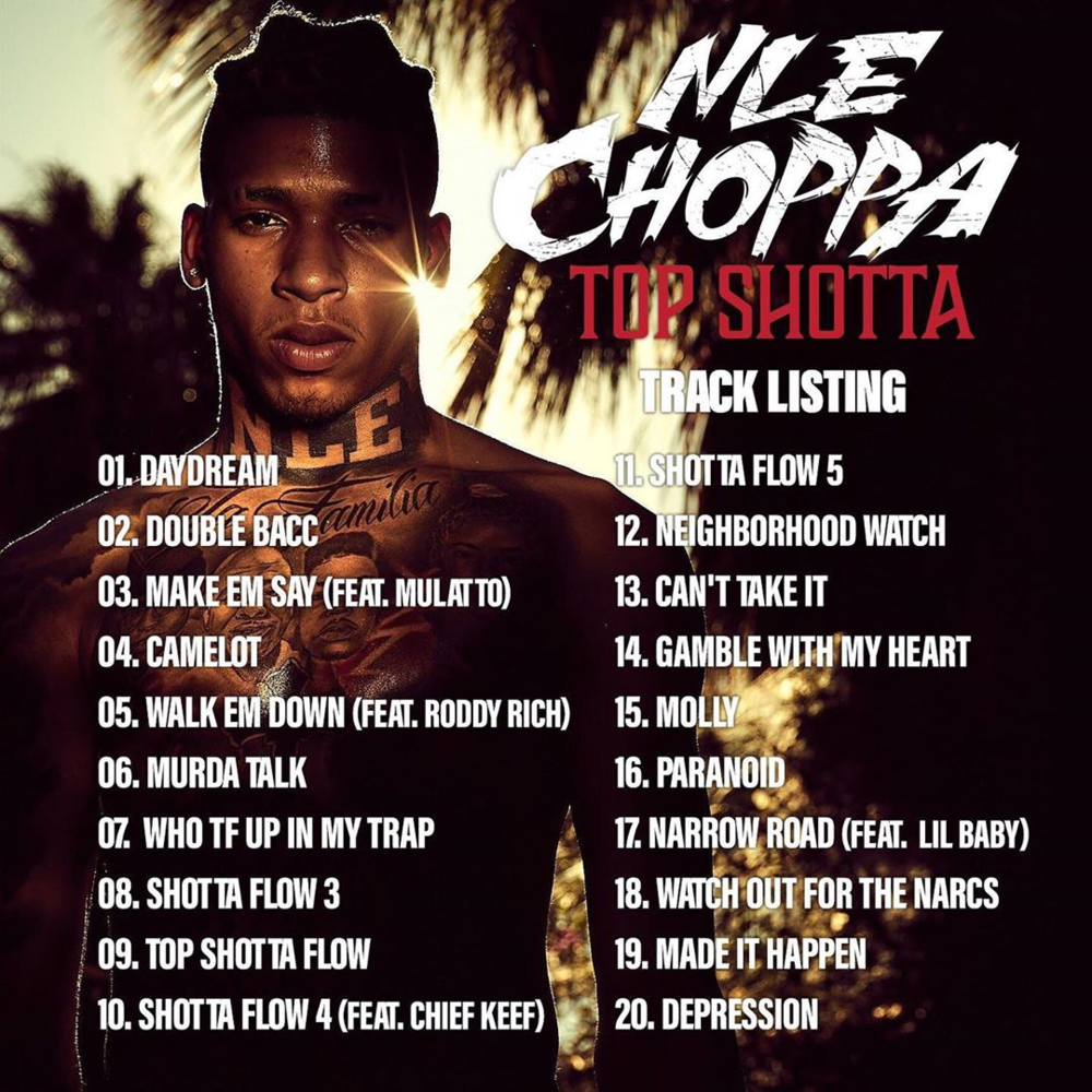 NLE Choppa Shotta Lyrics and Tracklist