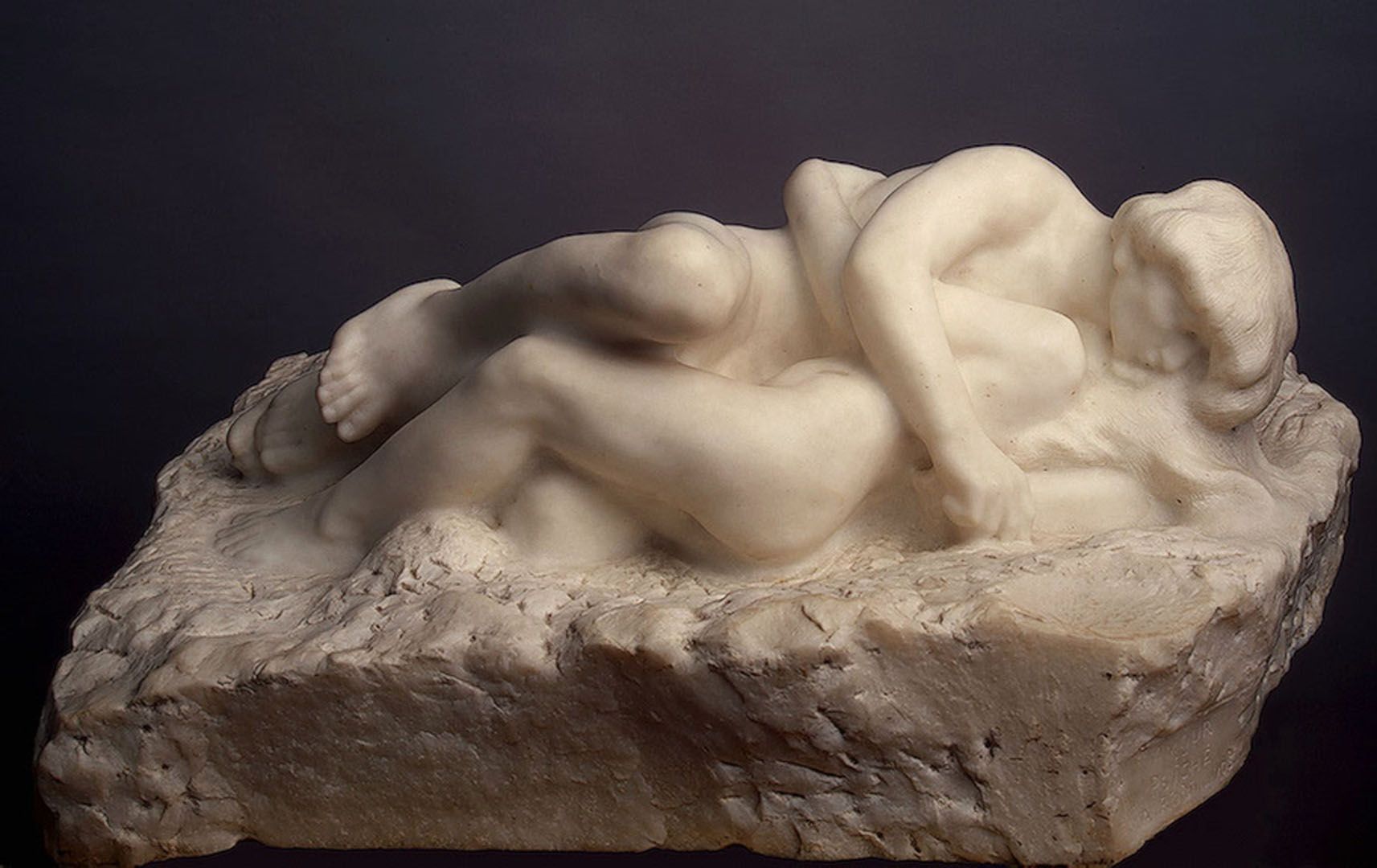 Cupid And Psyche 1905 sculpture auguste rodin art wallpaper
