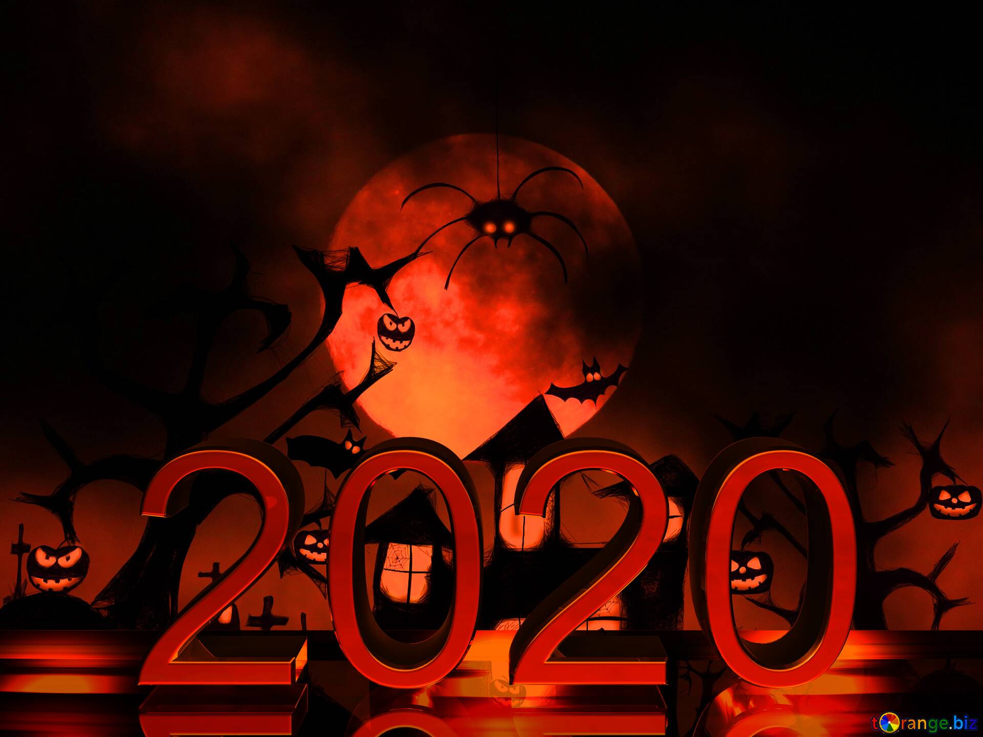 Download Free Picture Halloween 2020 Red Metal Digits On CC BY License Free Image Stock TOrange.biz Fx №213450