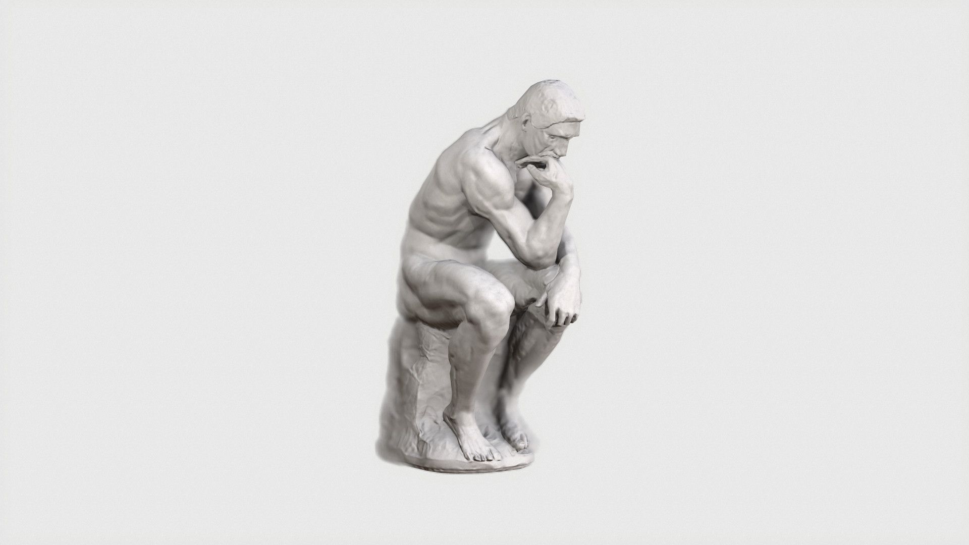 The Thinker By Auguste Rodin, VR, AR, Ultra Low Poly, 4K PBR Model, LXS CGT