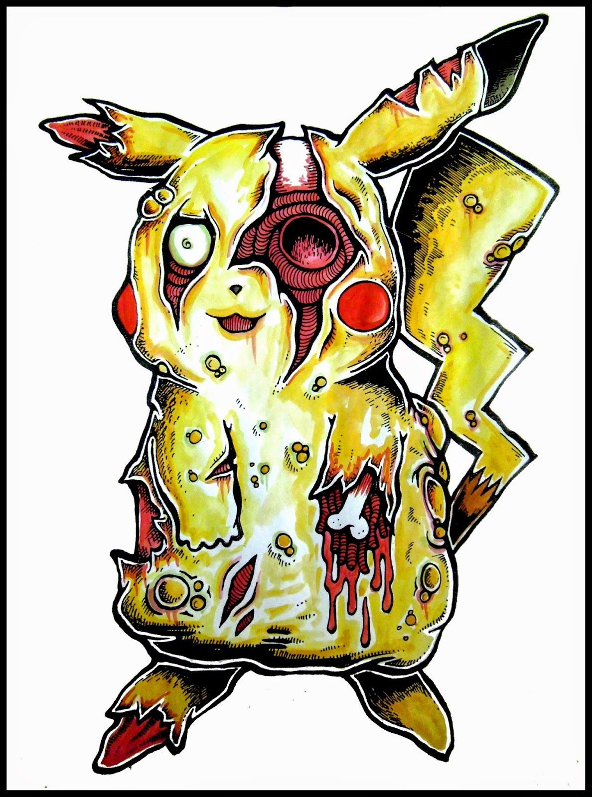 NEW ZOMBIE POKEMON. Scary art, Graffiti characters, Zombie cartoon