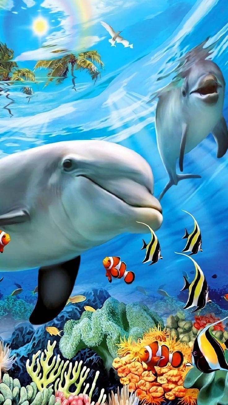 We love our ocean friends!. Beautiful sea creatures, Dolphin art, Sea art