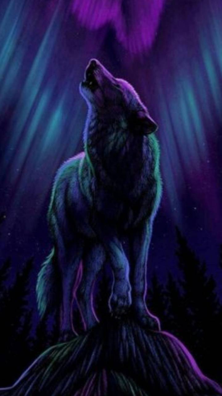 Light spirit wolf wallpaper