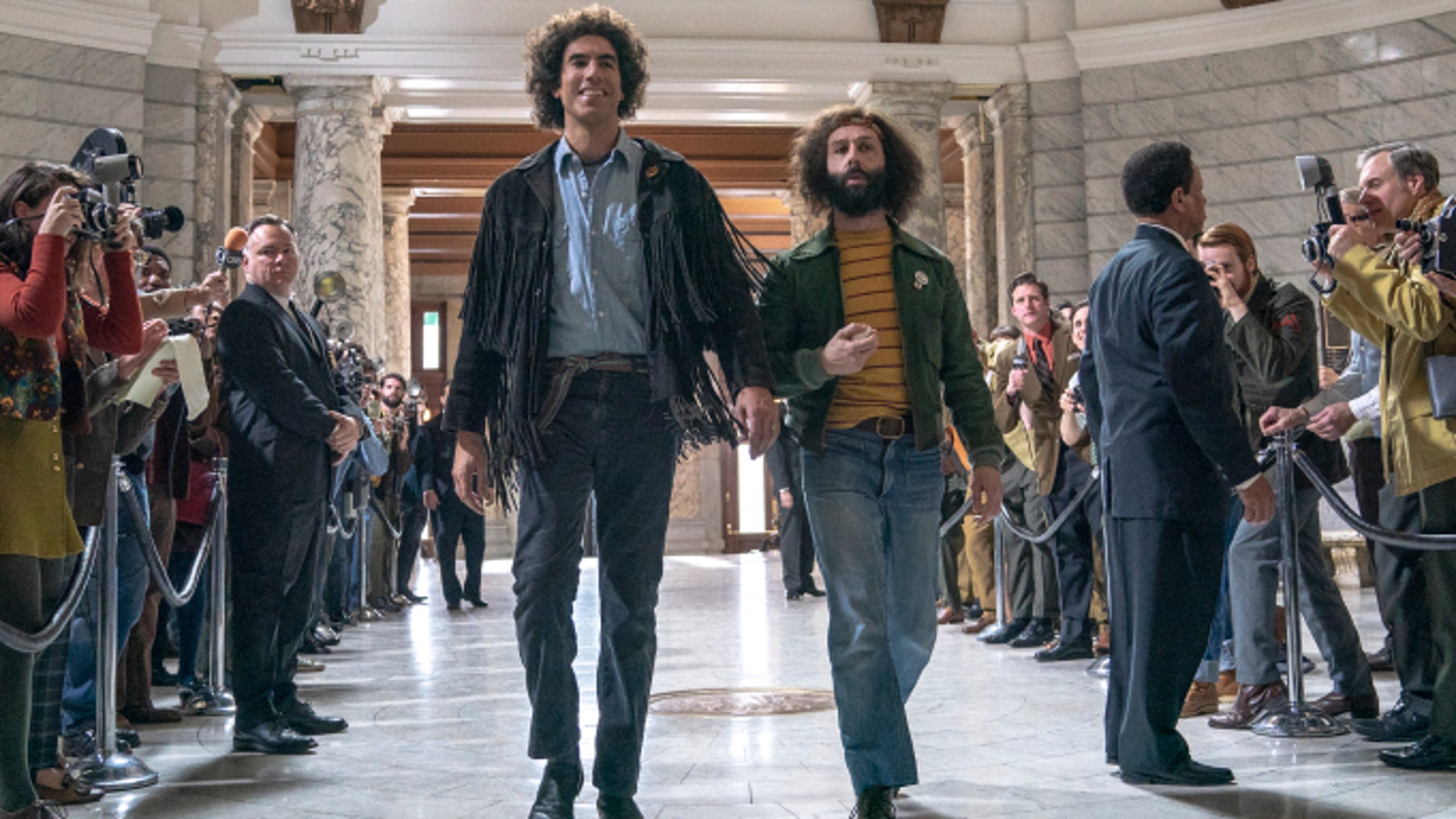 Review: Big fireworks (and a few duds) in 'The Trial of the Chicago 7'