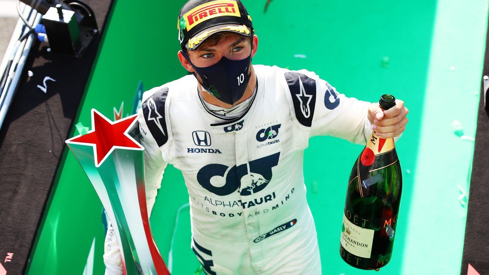 Italian GP: Pierre Gasly wins for AlphaTauri after Lewis Hamilton penalty