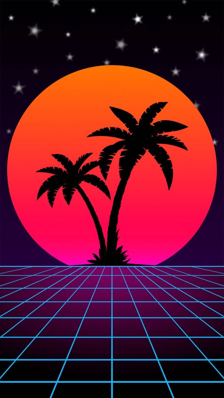 Synthwave Palms wallpaper
