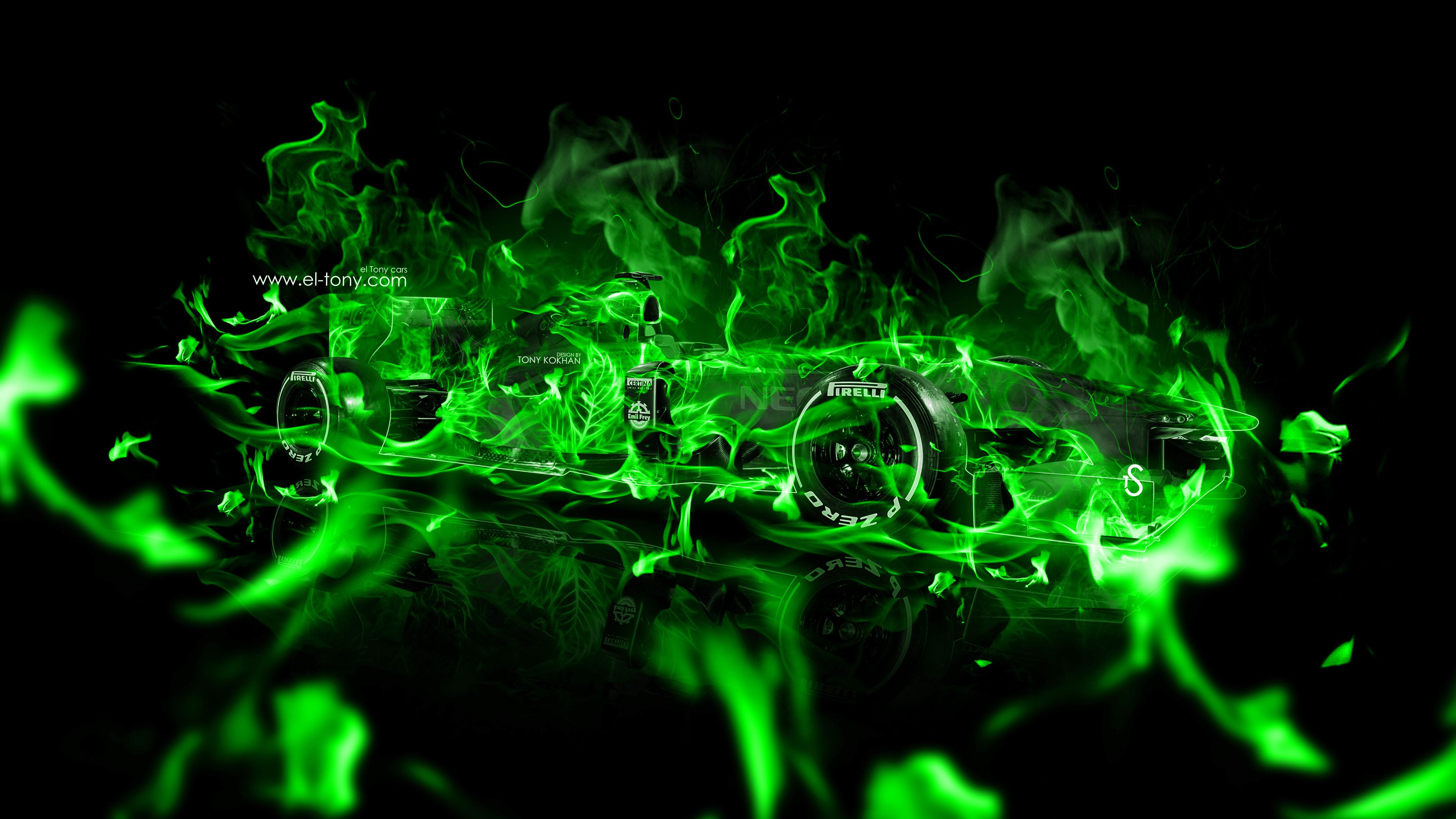 Abstract Wallpaper Neon Green HD For Android