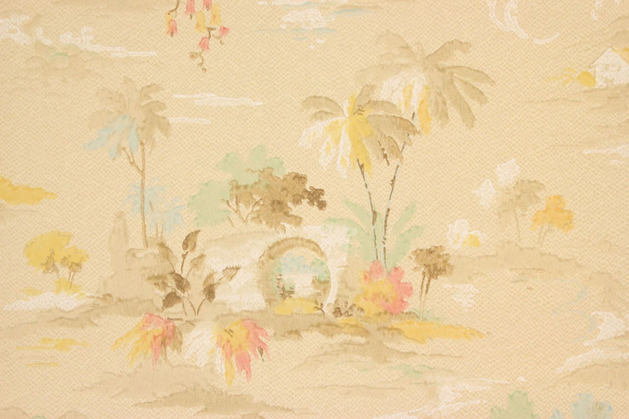 1920s Vintage Wallpaper Palm Trees's Vintage Wallpaper