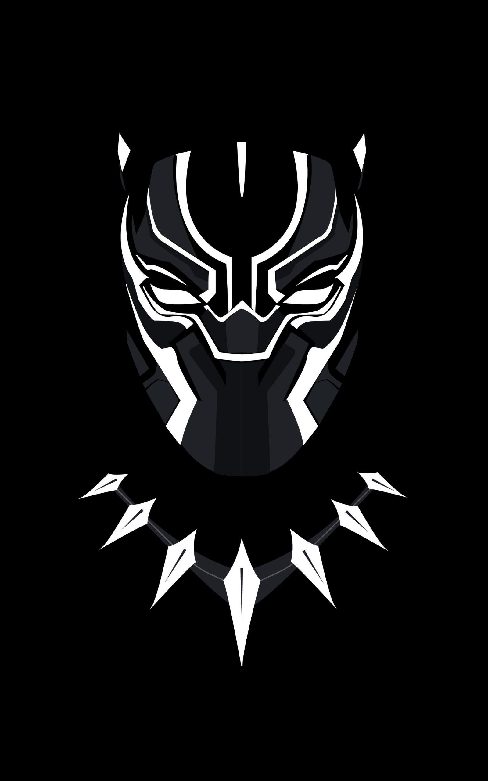 Download 1600x2560 Black Panther, Minimalism Wallpaper for Google Nexus 10