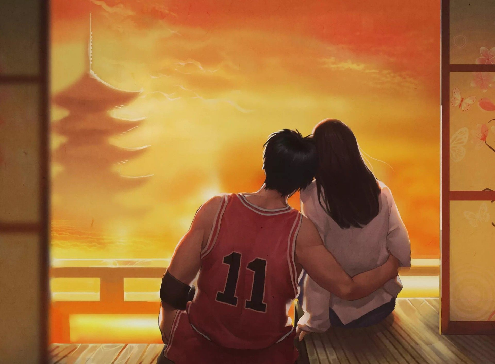 Rukawa and Haruko? I don't really ship them, but this is nice art. Slam dunk anime, Slam dunk manga, Slam dunk