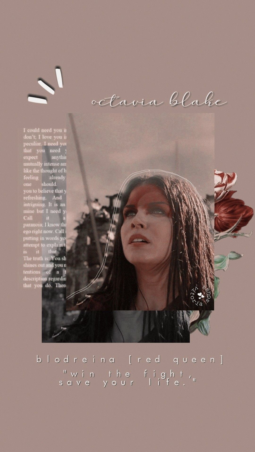 Wallpaper Octavia Blake Blodreina Red Queen The 100 Lockscreen Edit PicsArt. The 100, Series e filmes, Filmes
