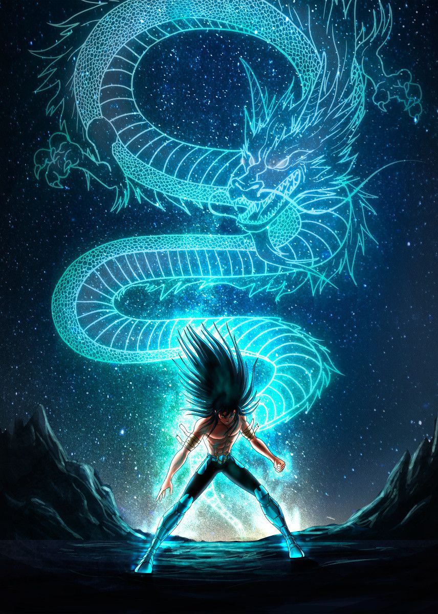 Dragon Shiryu Seiy' Poster Print by MCAshe Art. Displate. Saint seiya, Anime, Ghibli art
