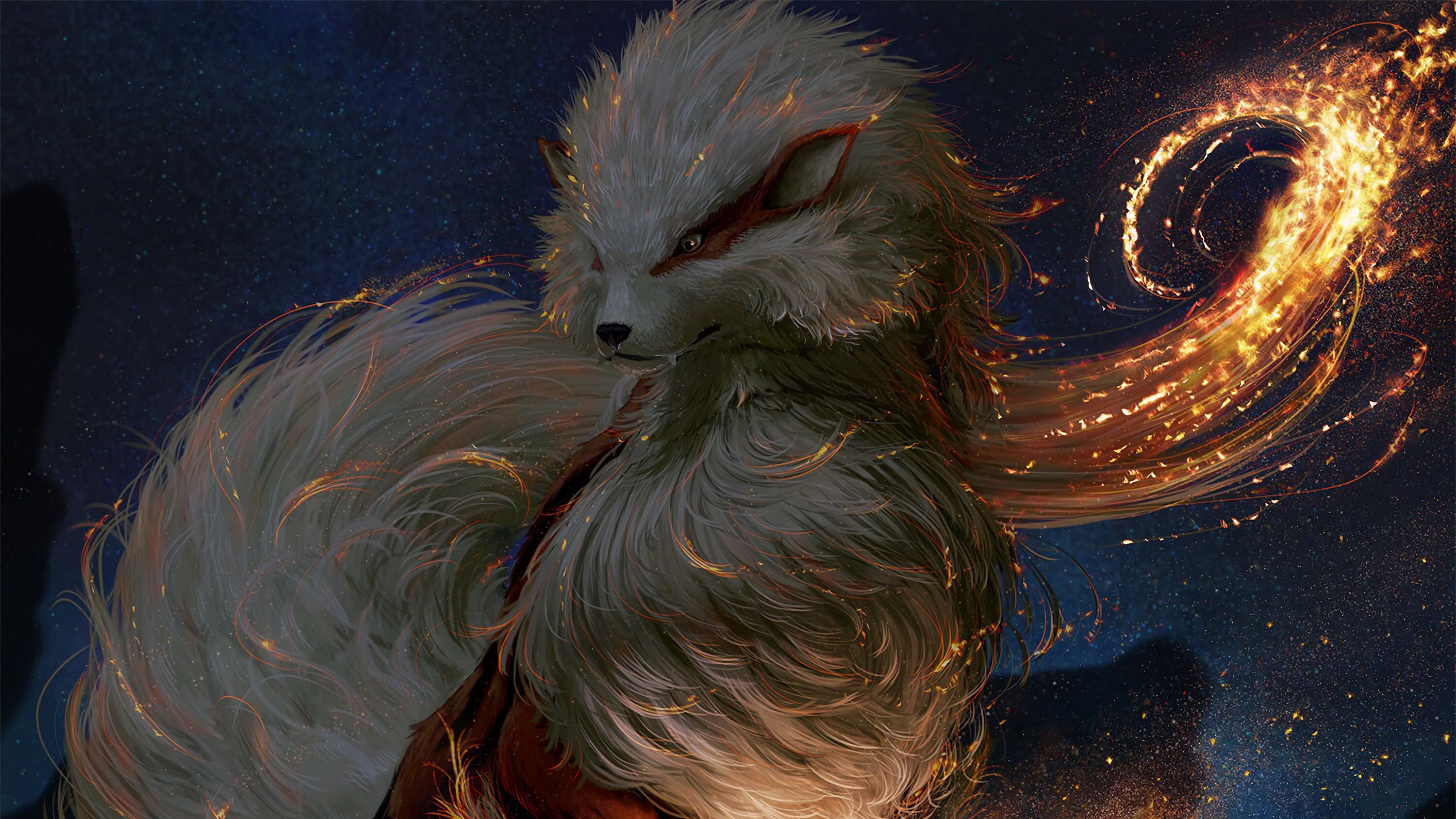 Wallpaper Arcanine, Fire Pokemon, HD, Games,. Wallpaper for iPhone, Android, Mobile and Desktop