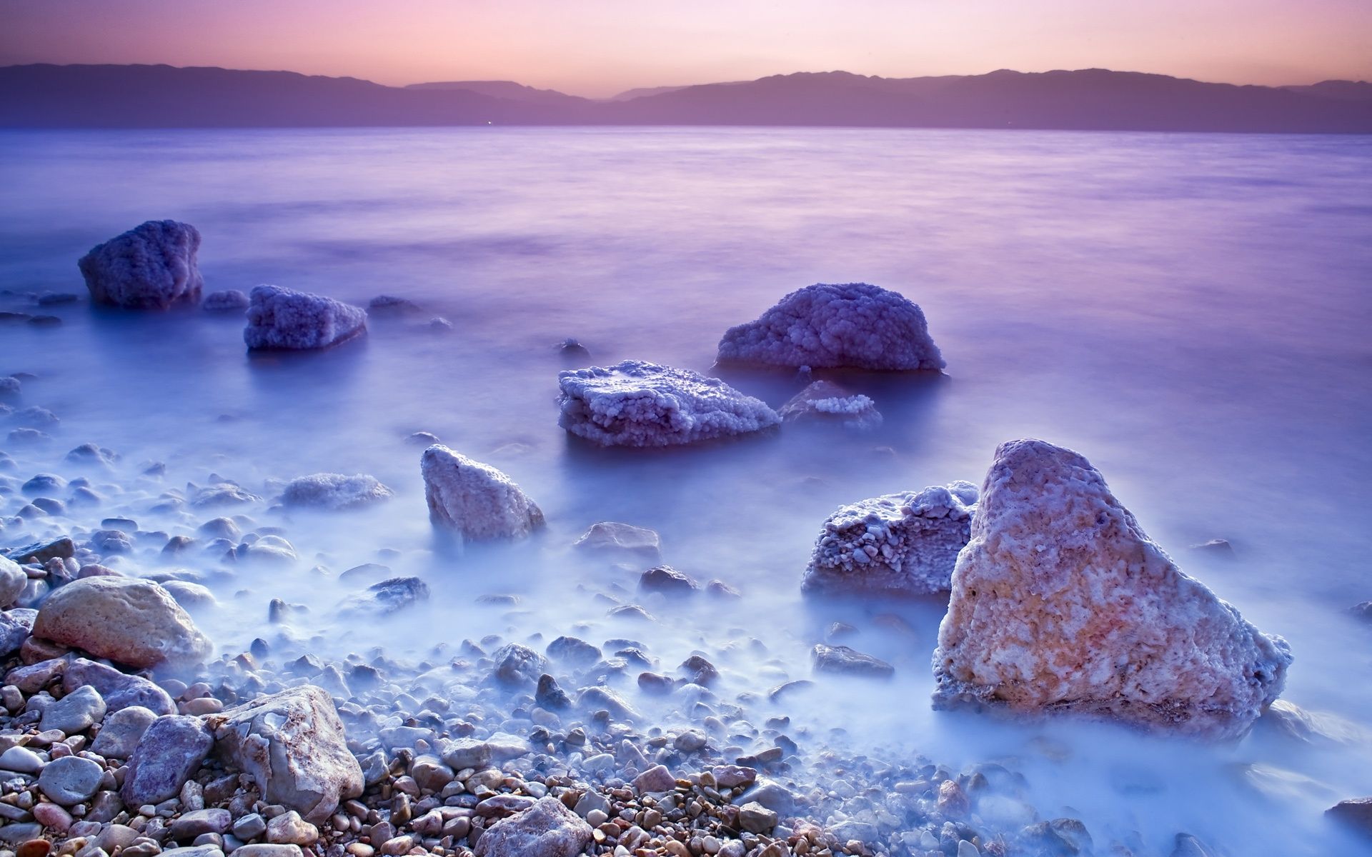 Wallpaper Dead Sea sunset scenery 1920x1200 HD Picture, Image