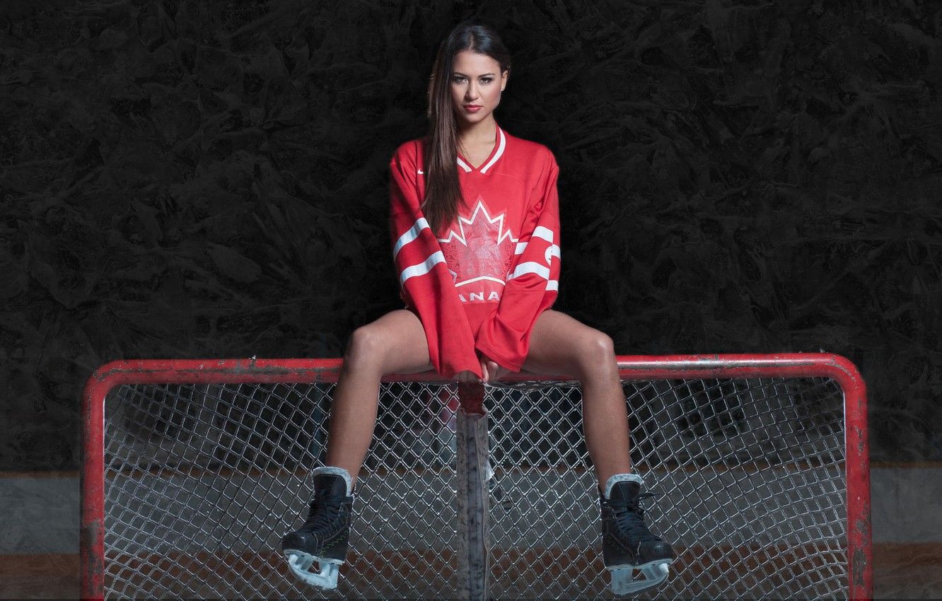Wallpaper girl, gate, Canada, form, girl, hockey, Nicole, skates image for desktop, section спорт