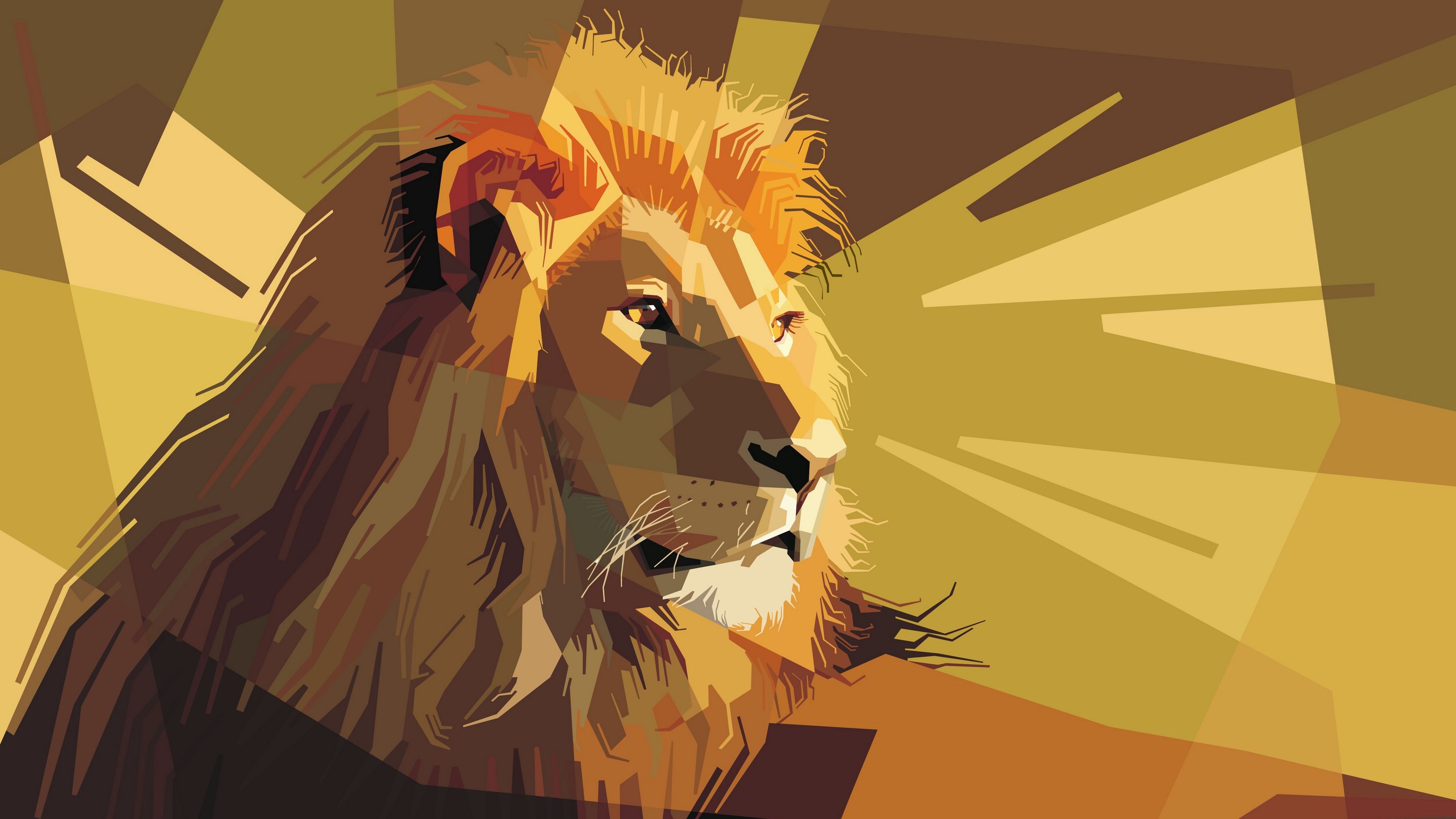 Lion 4K wallpaper for your desktop or mobile screen free and easy to download