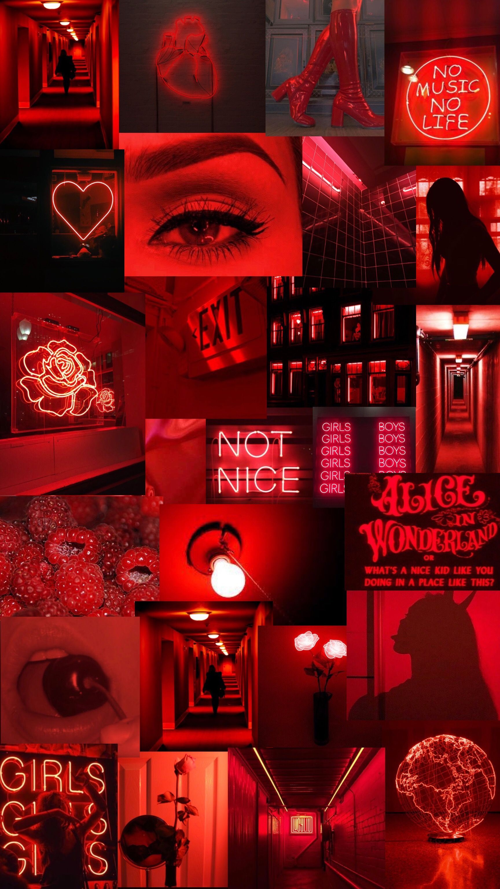 Light Red Aesthetic Collage Wallpaper Laptop - Garoto Reclamao