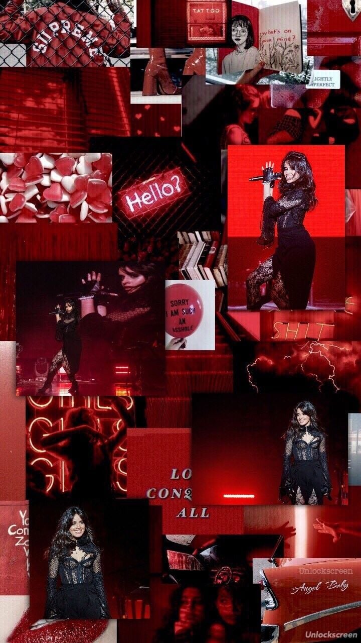 Dark Red Aesthetic Collage Wallpaper Laptop - bmp-extra
