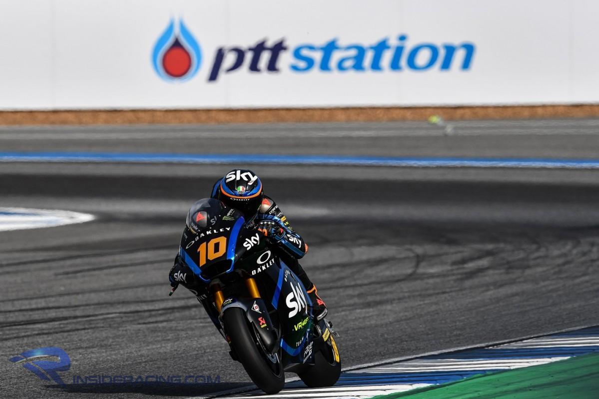 Moto2: Marini heads the timesheets, Chantra steals the headlines