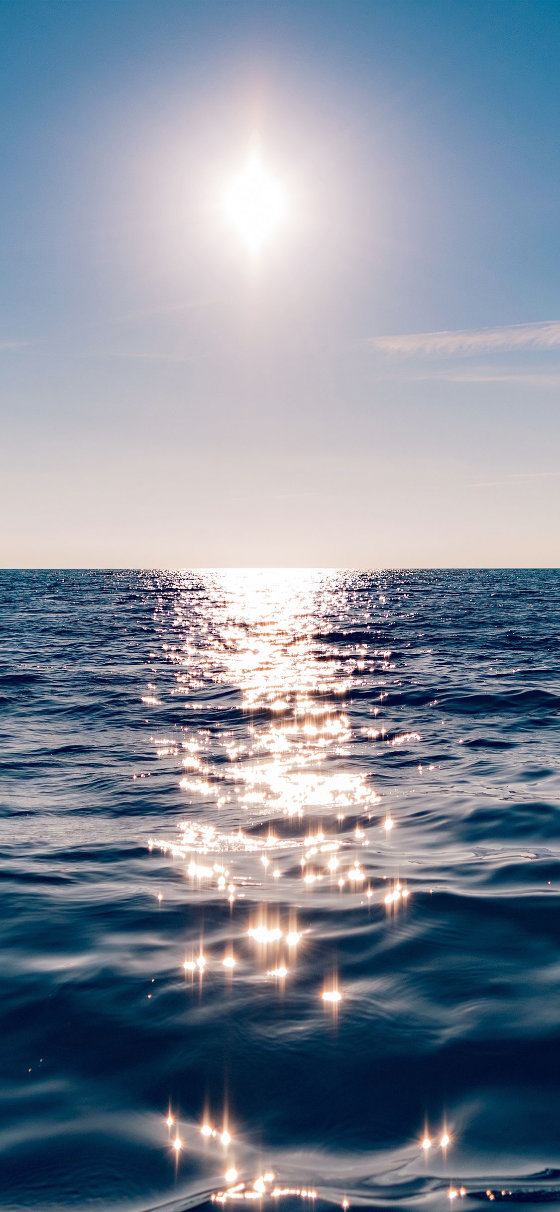 iPhone X wallpaper. sea blue wave sunshine ocean