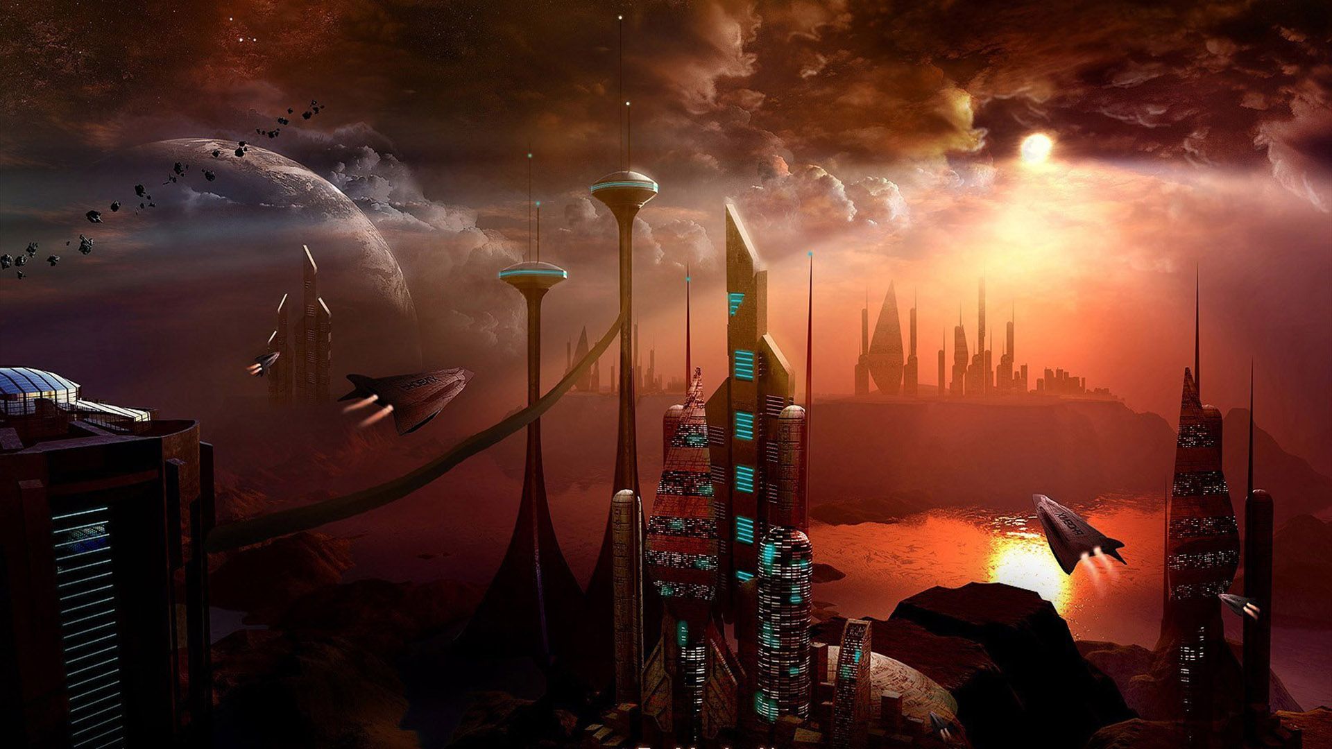 s Science Fiction Art Background