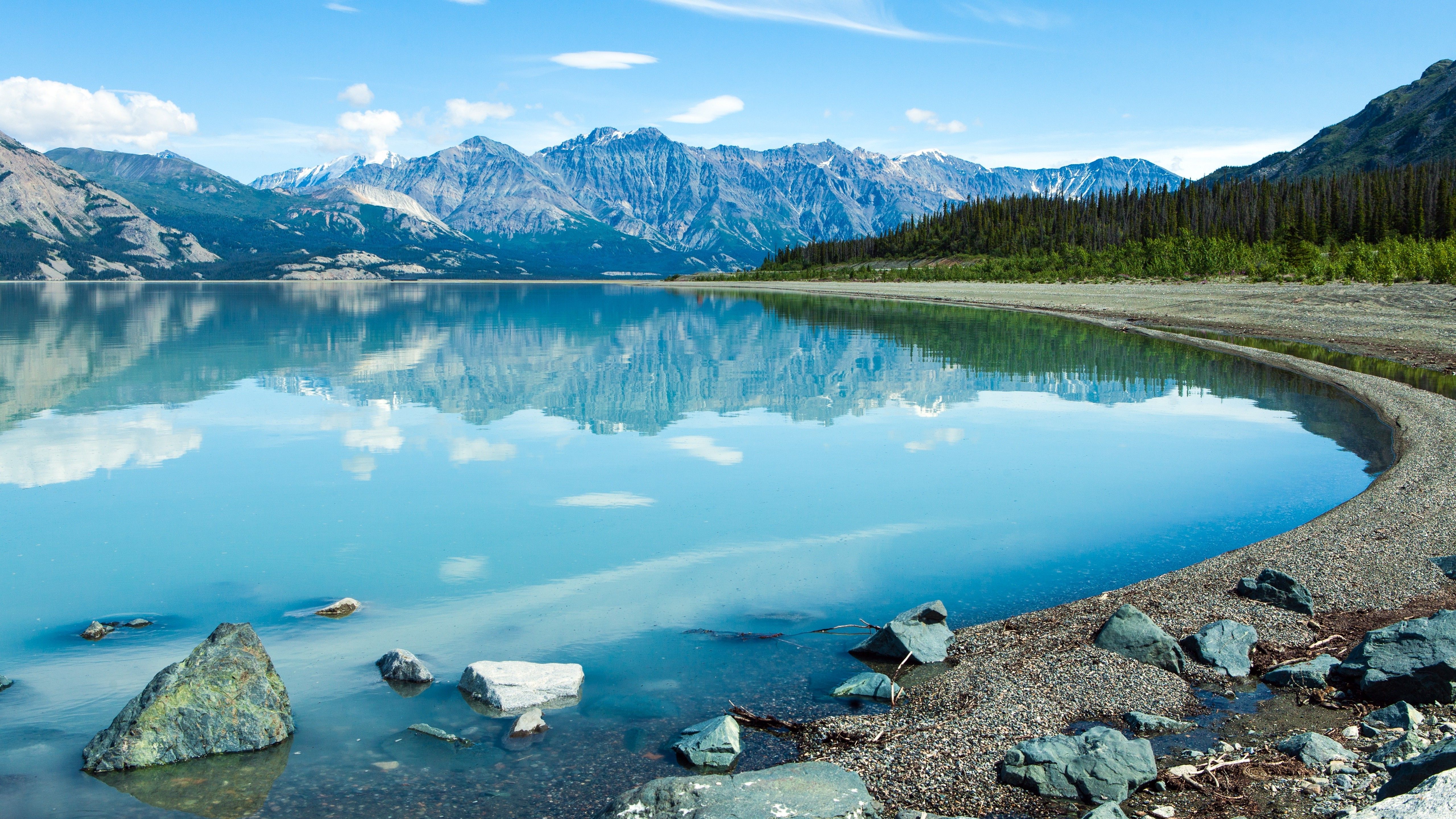 Canada, Kluane Lake, Yukon, Landscape, Mountain Wallpaper HD / Desktop and Mobile Background
