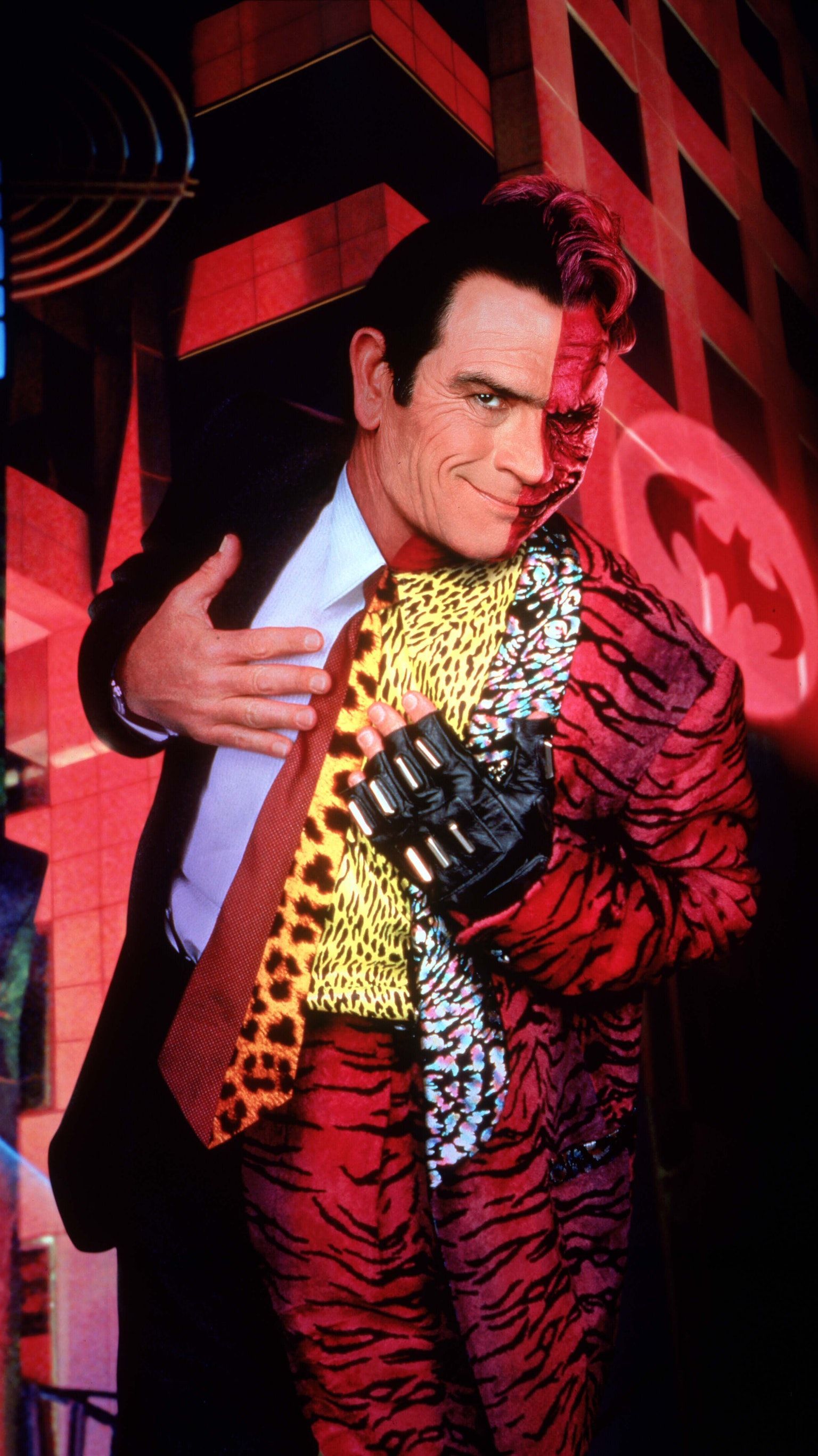 Batman Forever (1995) Phone Wallpaper. Moviemania. Two face batman, Batman movie, Tommy lee jones