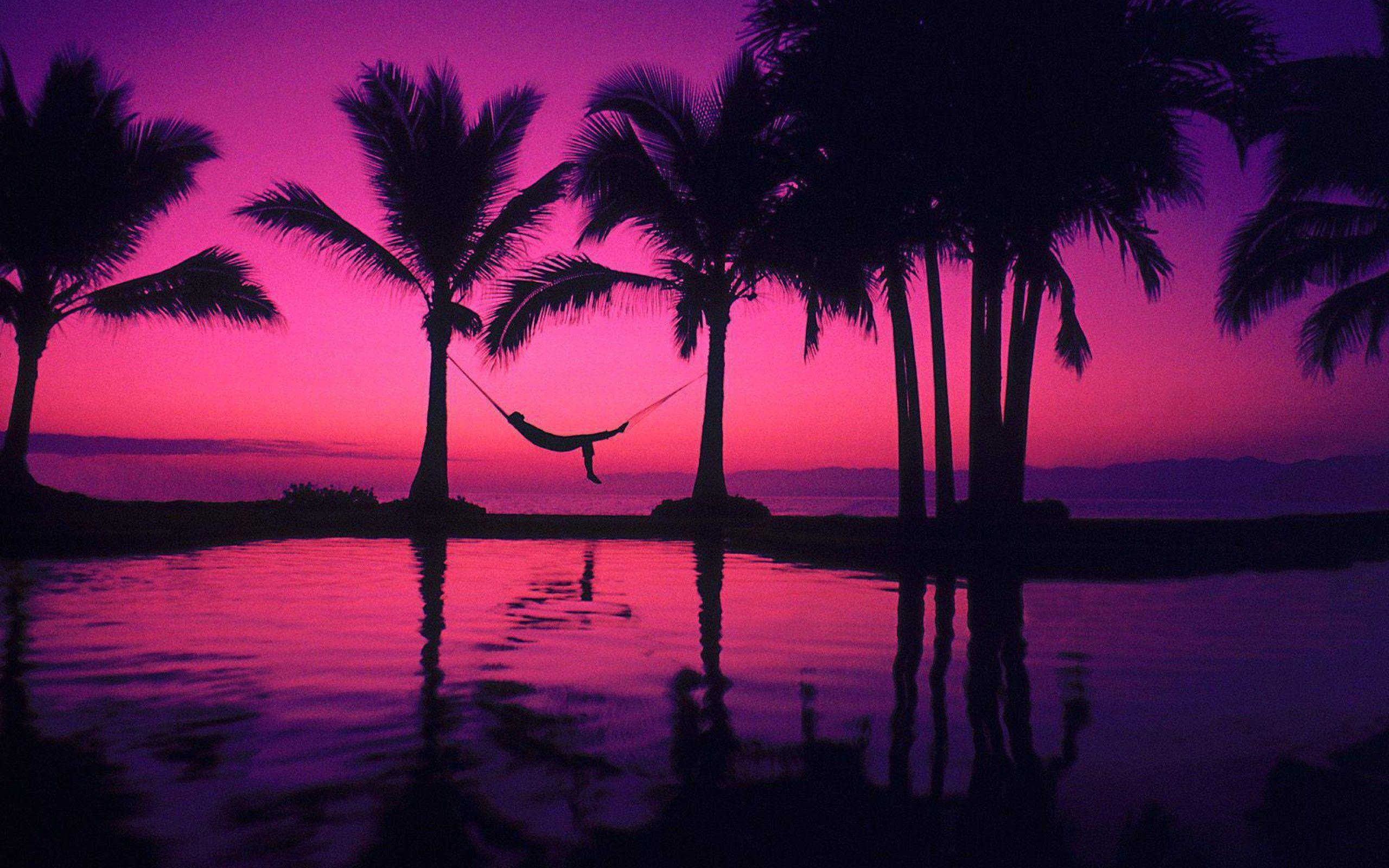Purple Beach Sunset Wallpaper Free Purple Beach Sunset Background
