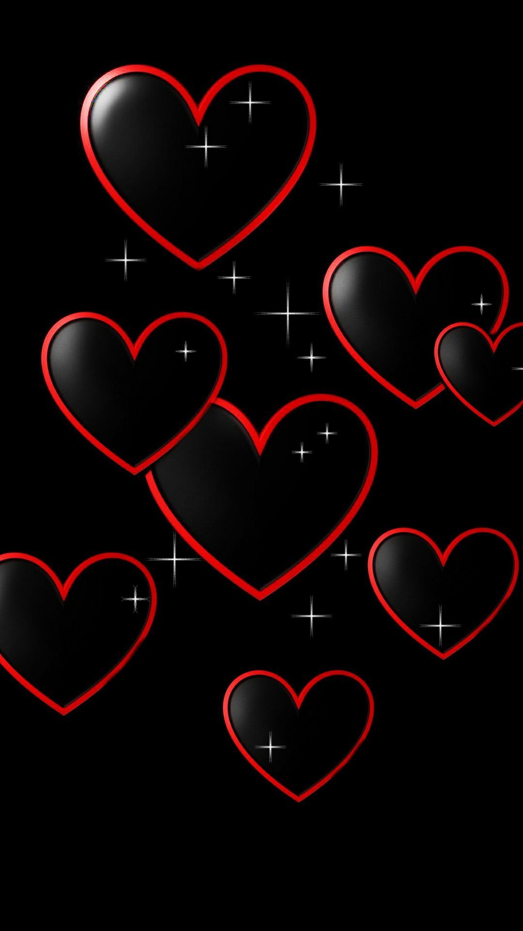 Red w/ blk hearts. Heart wallpaper, Romantic wallpaper, Valentines wallpaper